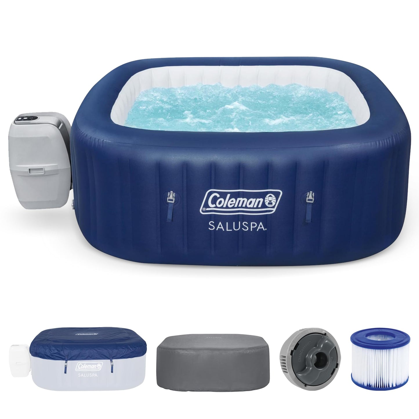 Coleman Hawaii AirJet Large Square 4 to 6 Person Inflatable Hot Tub