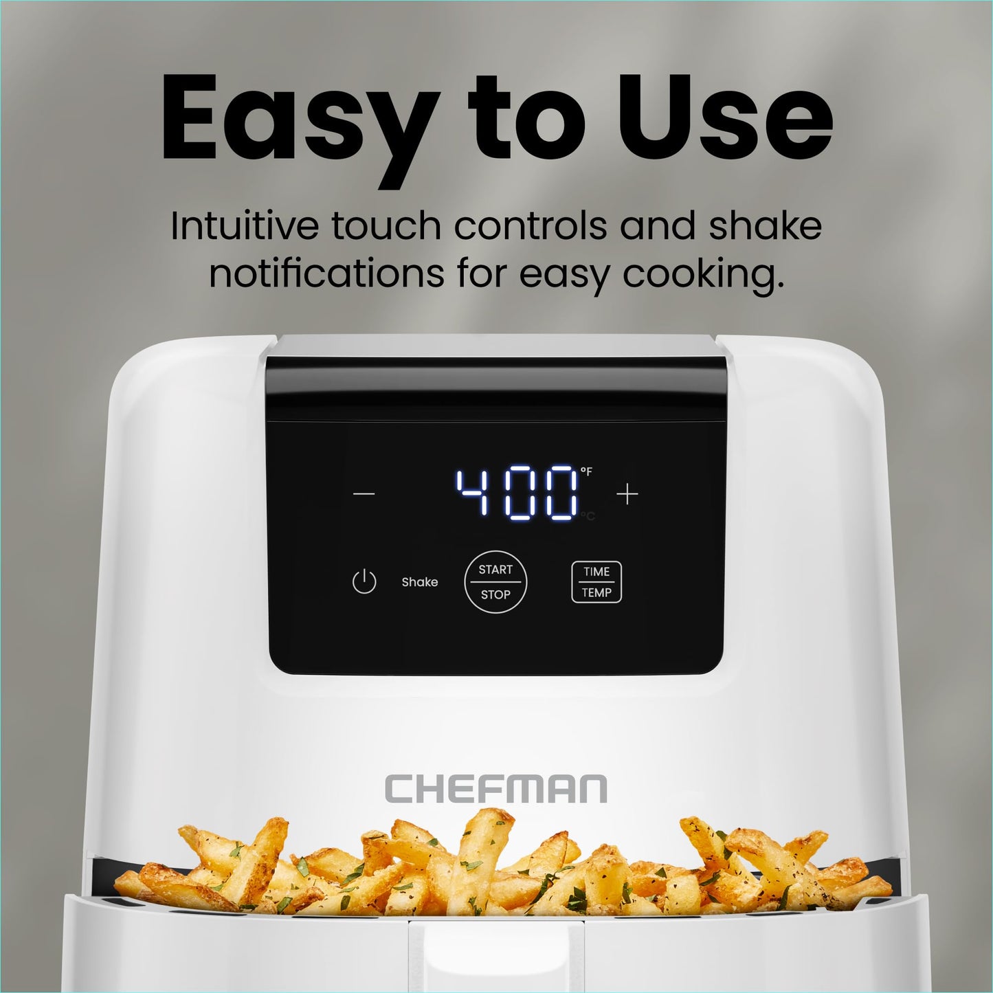 CHEFMAN 2 Qt Mini Air Fryer – Digital Space-Saving Compact Air Fryer with Nonstick and Dishwasher Safe Basket, Quick & Easy Meals in Minutes, Features Digital Timer and Shake Reminder – Black