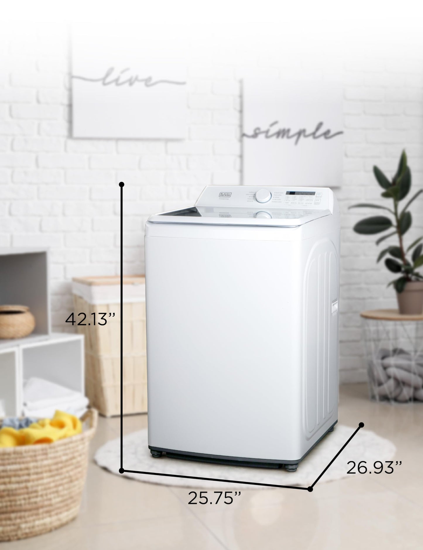 BLACK+DECKER 0.9 Cu. Ft. Portable Washer, 6.6 lb. Capacity Washing Machine