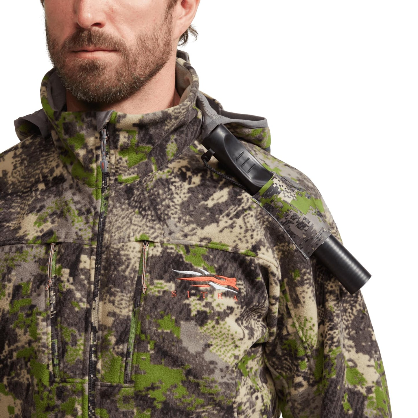 SITKA Stratus Jacket – 100% Windproof, Ultra-Quiet, Removable Hood, Safety Harness Port, Micro-Grid Fleece - Parent