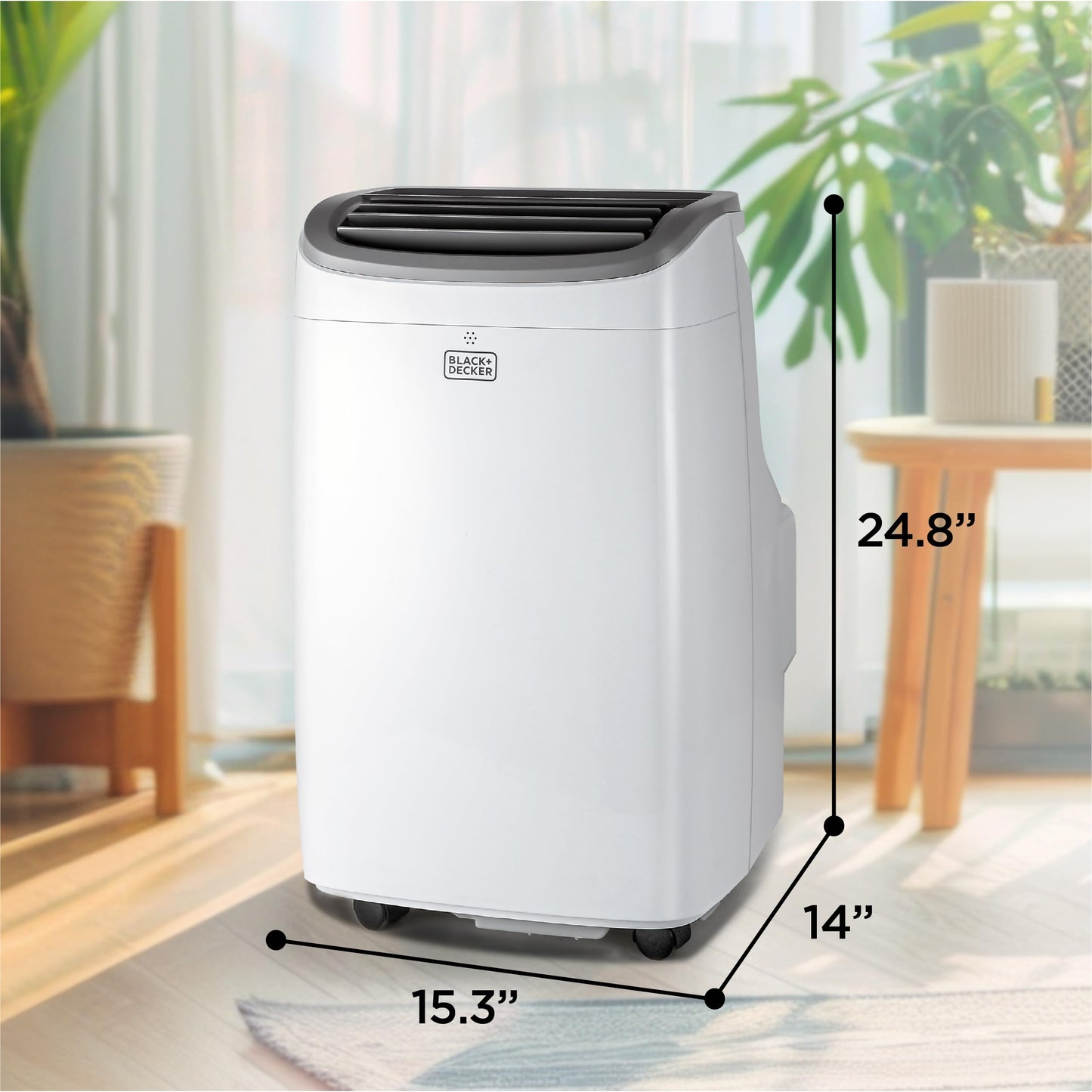 BLACK+DECKER Portable Air Conditioner, 8,000 BTU Rooms up to 400 Sq. Ft