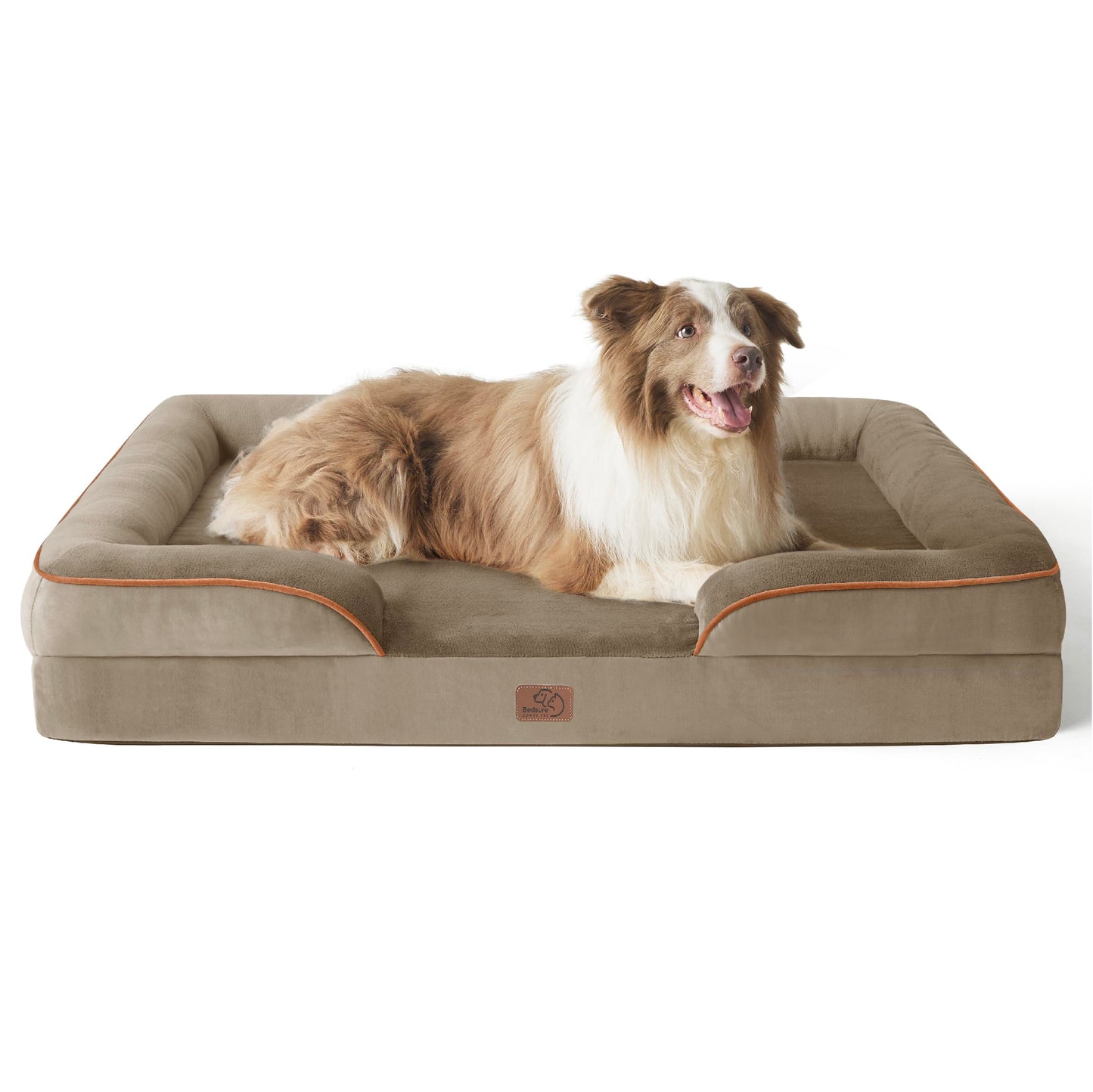 Bedsure Orthopedic Dog Beds Large Sized Dog - Washable Large Dog Cat Bed Waterproof, Comfort Dogs Couch Sofa with Washable Removable Cover, Pet Bed with Nonskid Bottom, Grey, 35"