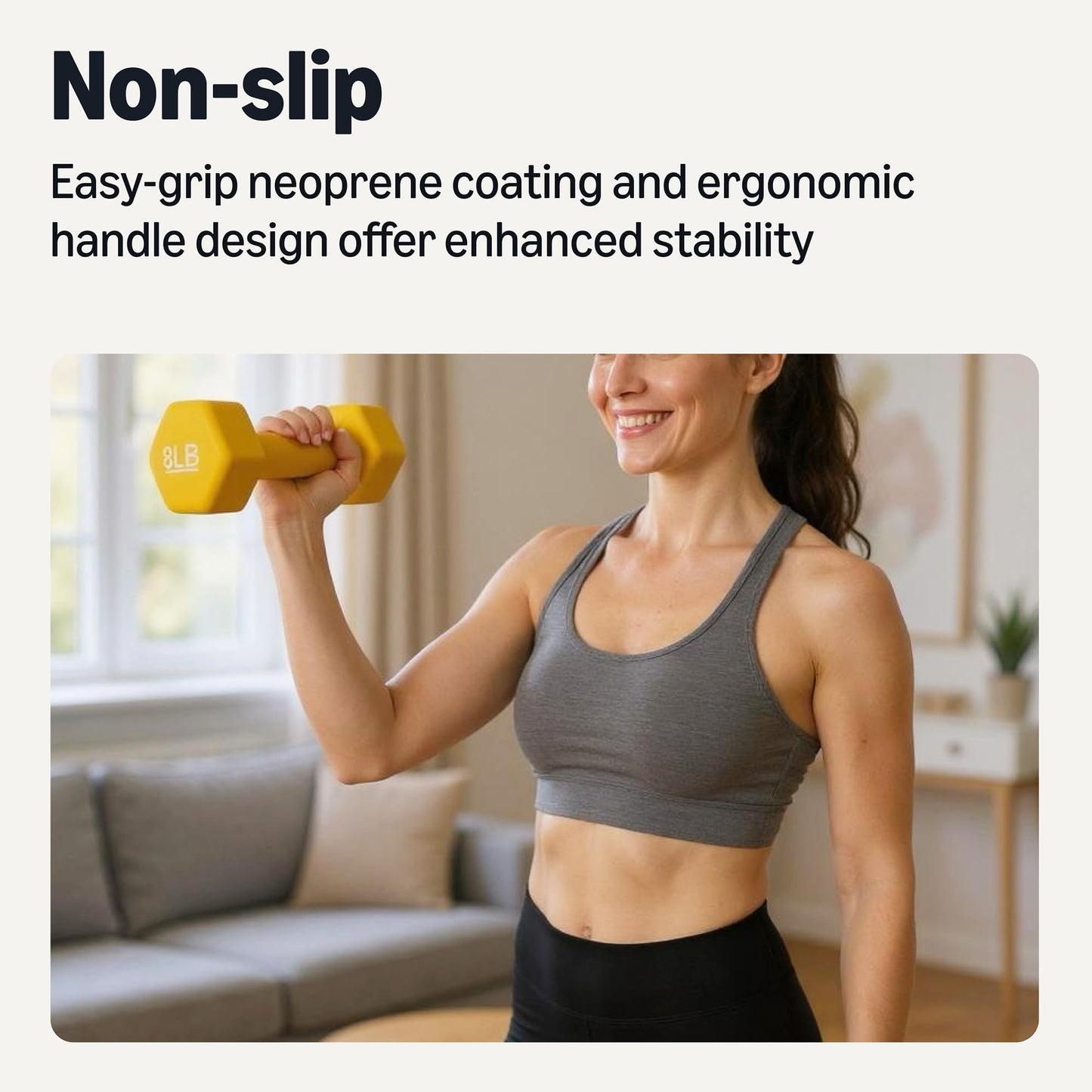 Neoprene Dumbbell Hand Weights for Exercise and Muscle Toning