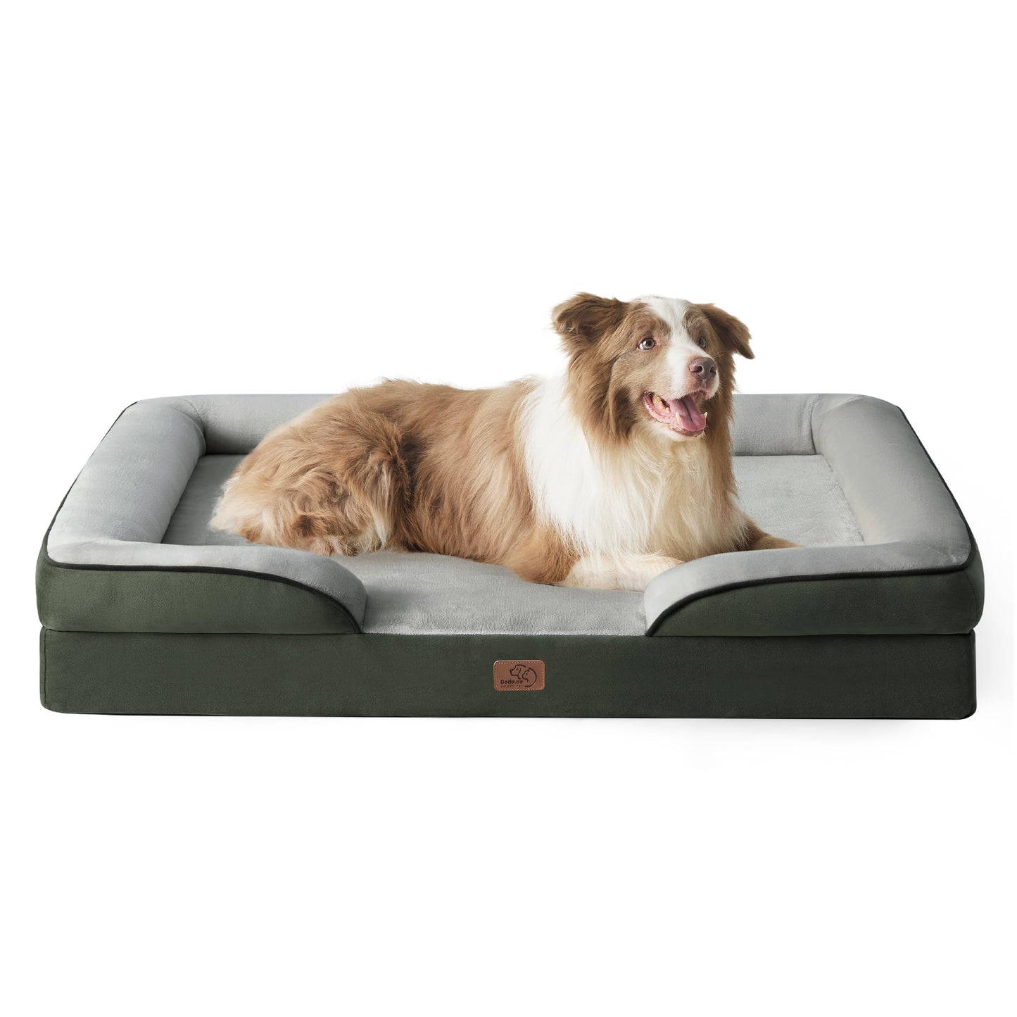 Bedsure Orthopedic Dog Beds Large Sized Dog - Washable Large Dog Cat Bed Waterproof, Comfort Dogs Couch Sofa with Washable Removable Cover, Pet Bed with Nonskid Bottom, Grey, 35"
