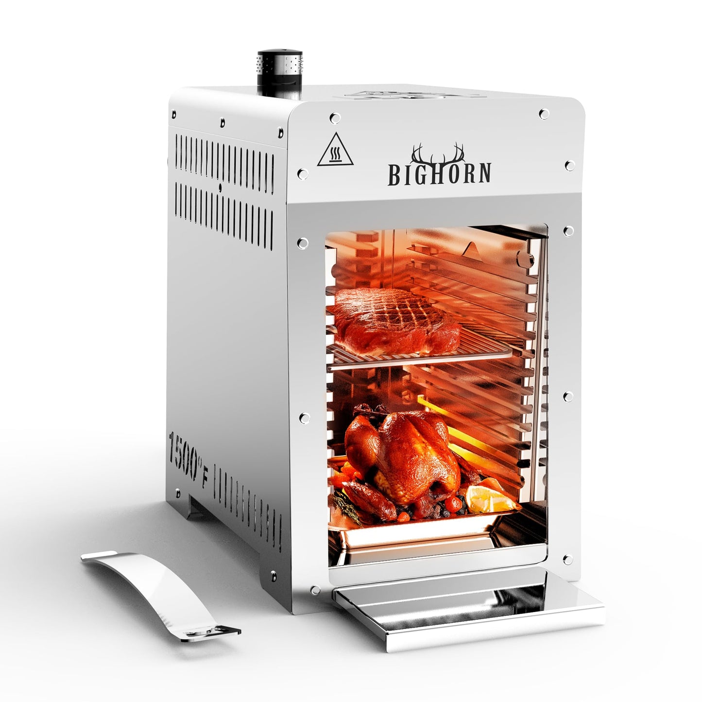 BIG HORN OUTDOORS 1500°F Small Infrared Propane Gas Grill