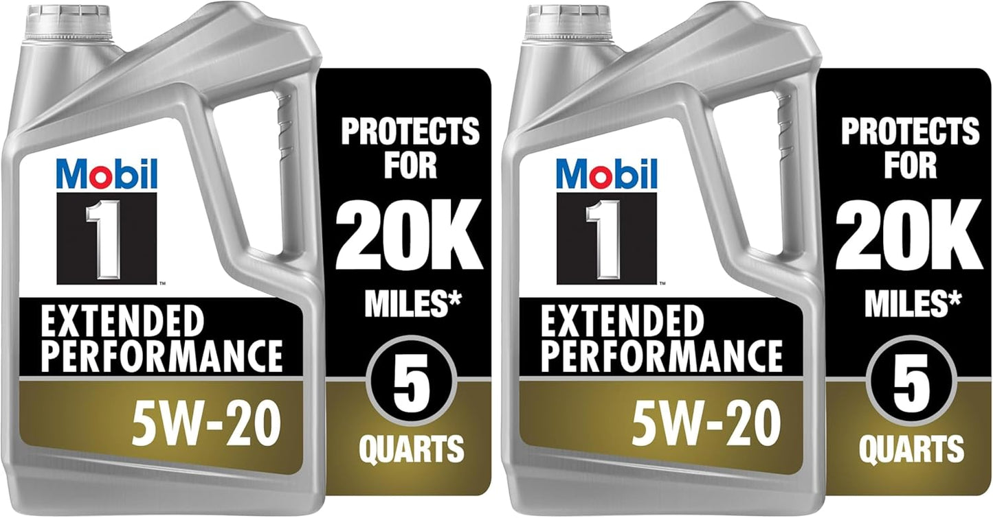 Mobil 1 Advanced Fuel Economy Full Synthetic Motor Oil 0W-20, 5 Quart