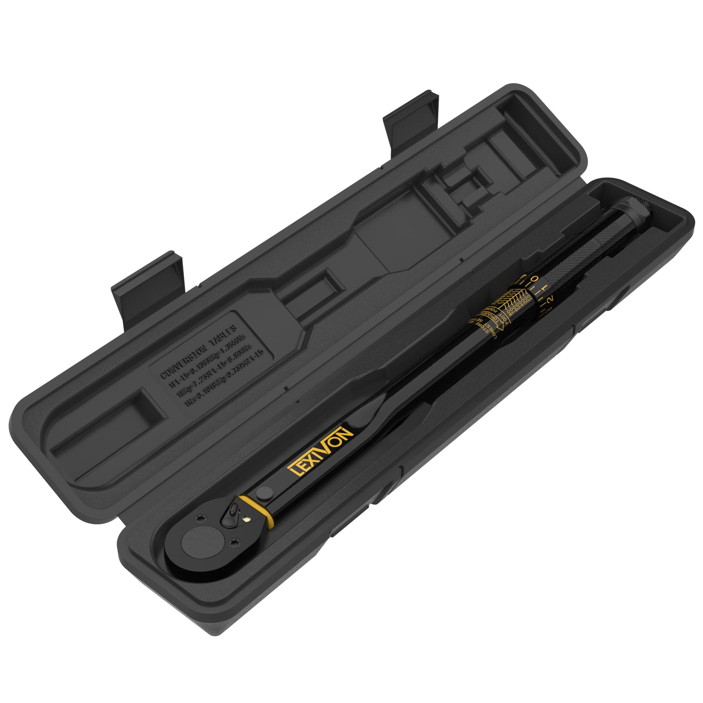 LEXIVON Torque Wrench 1/2-Inch Drive Click 10~150 Ft-Lb/13.6~203.5 Nm (LX-183)