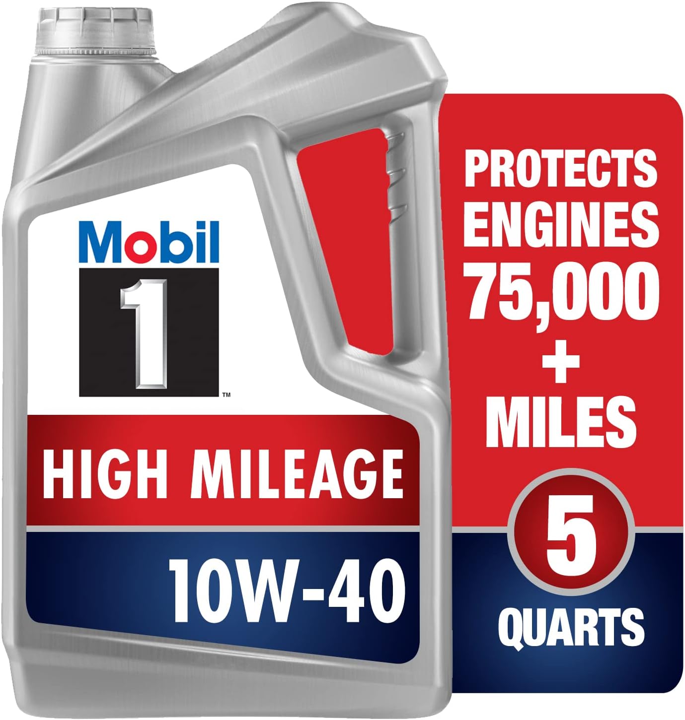 Mobil 1 Advanced Fuel Economy Full Synthetic Motor Oil 0W-20, 5 Quart