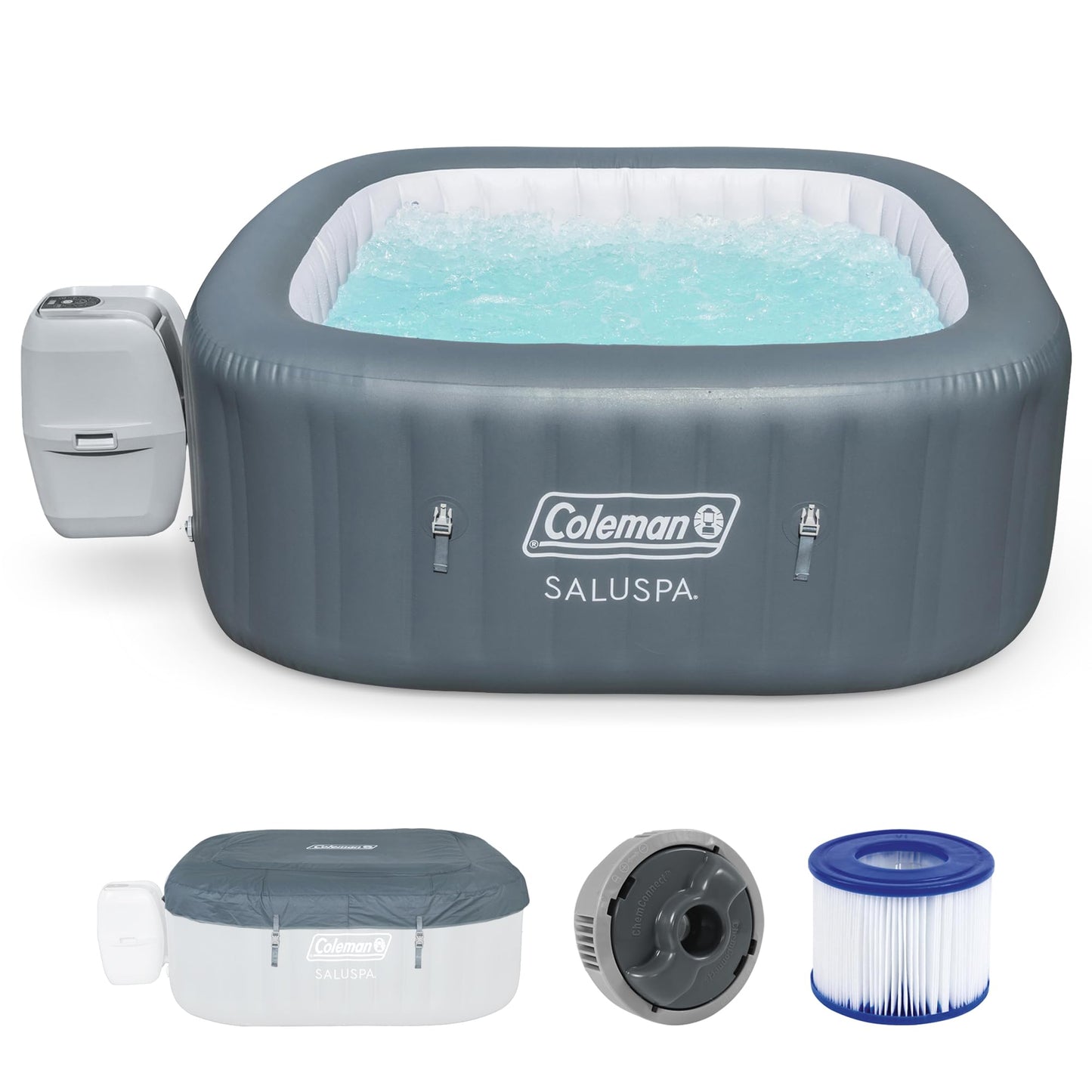 Coleman Hawaii AirJet Large Square 4 to 6 Person Inflatable Hot Tub