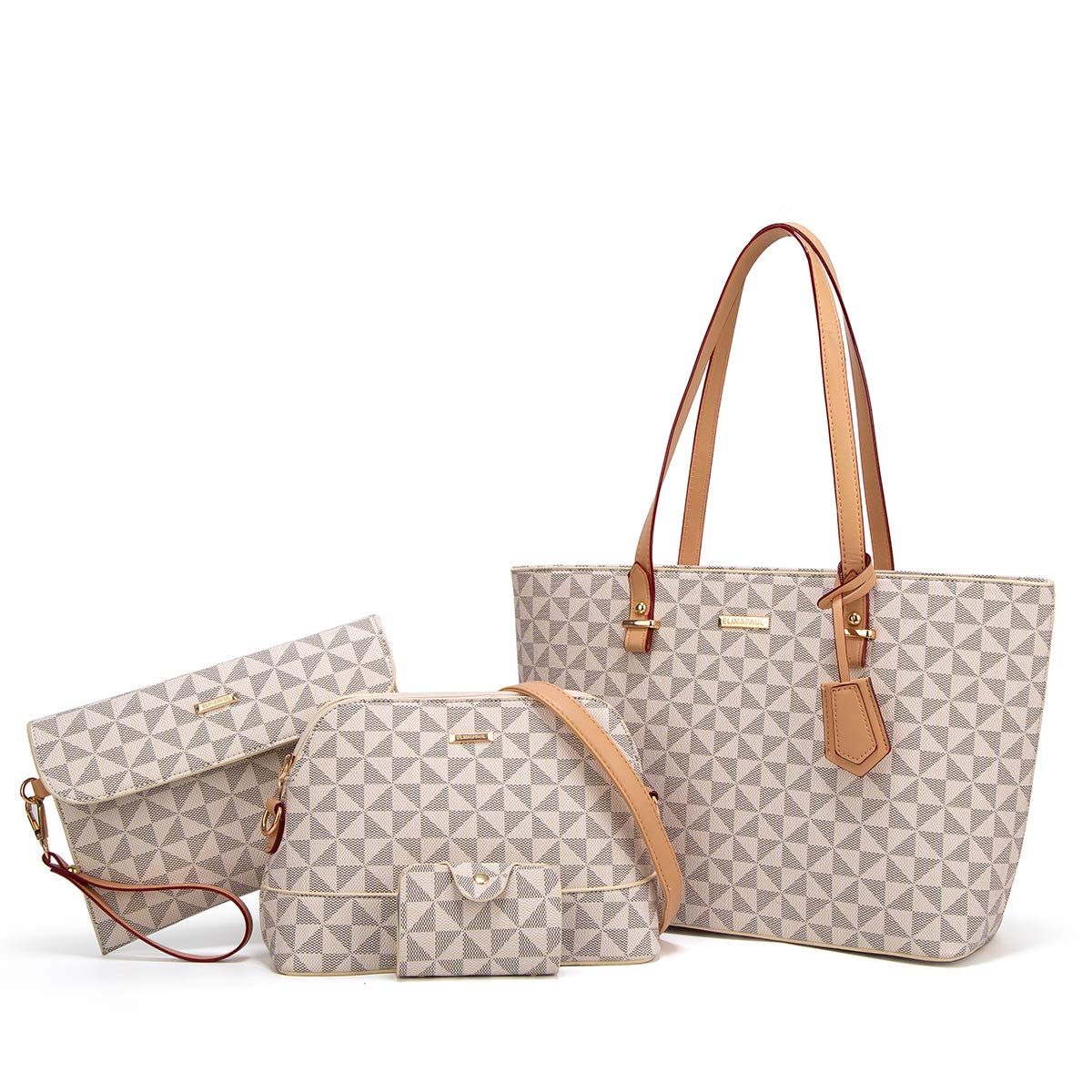 Women Fashion Synthetic Leather Handbags Set 4pcs