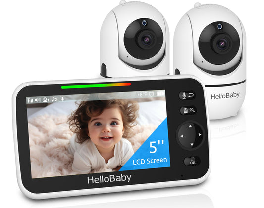 HelloBaby No WiFi Baby Monitor 5" Screen
