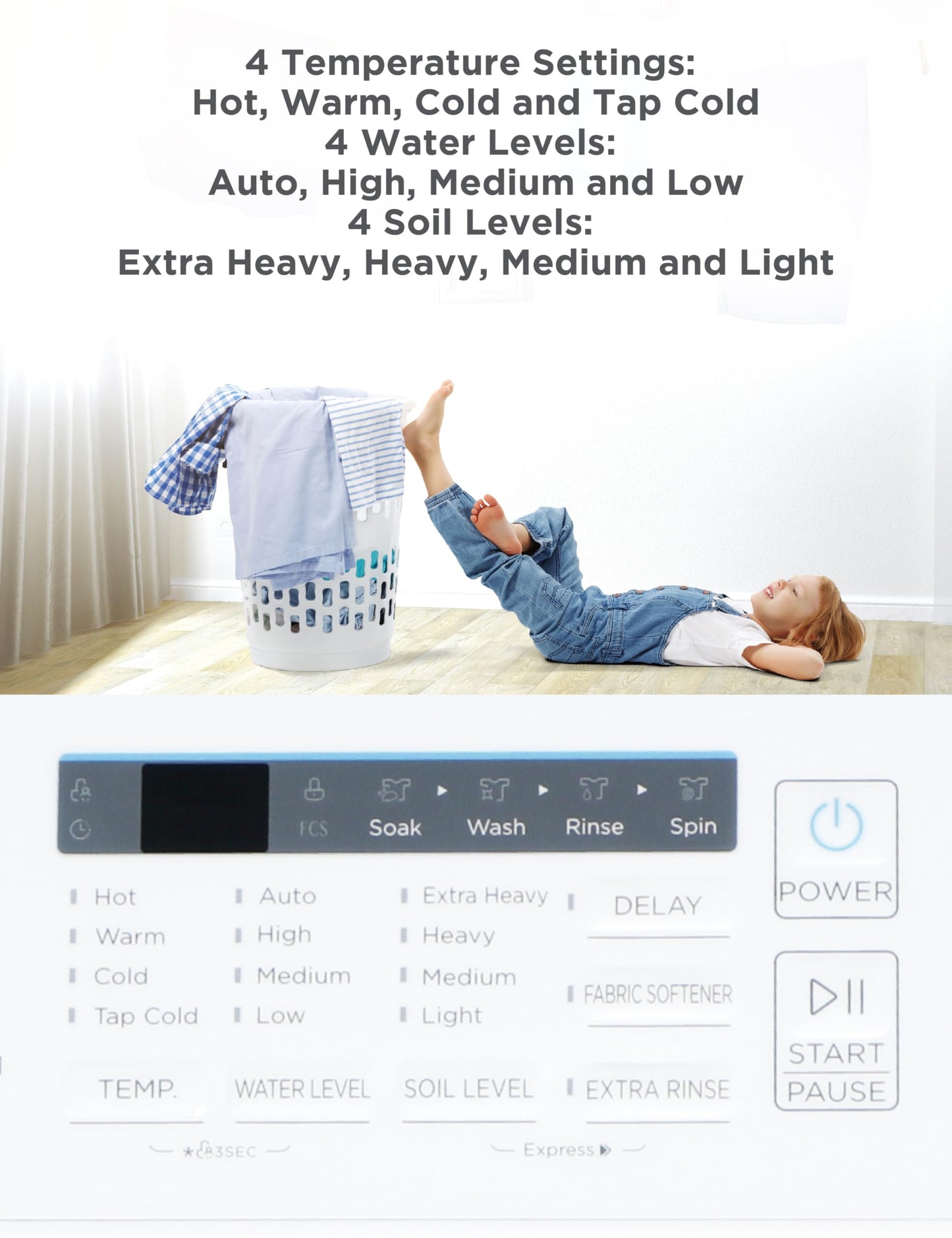 BLACK+DECKER 0.9 Cu. Ft. Portable Washer, 6.6 lb. Capacity Washing Machine