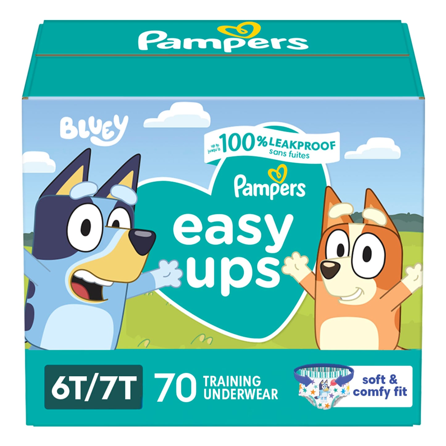 Pampers Training Pants - Easy Ups Boys & Girls Bluey - Size 3T-4T, 124 Count
