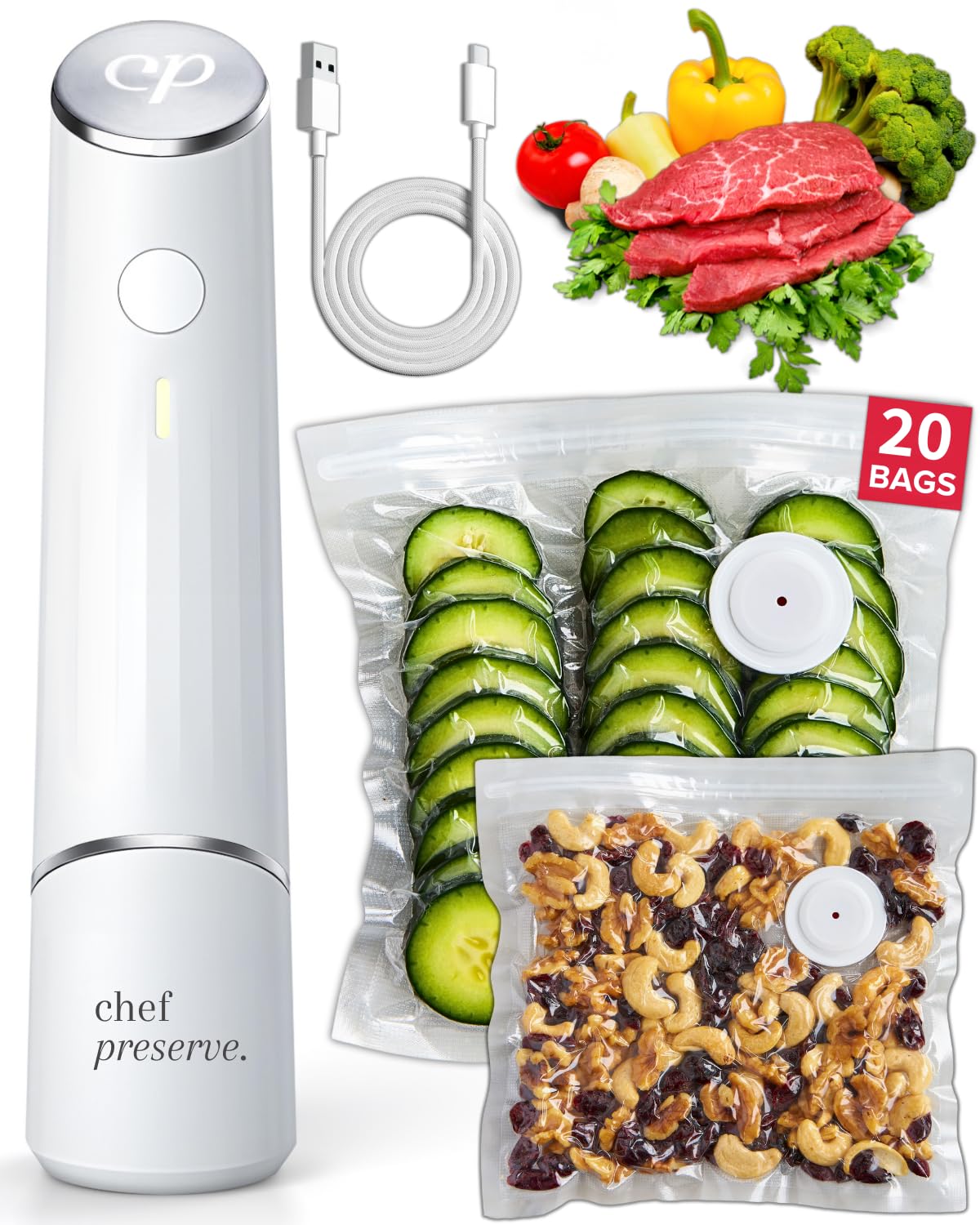 Chef Preserve Compact Vacuum Sealer for Food