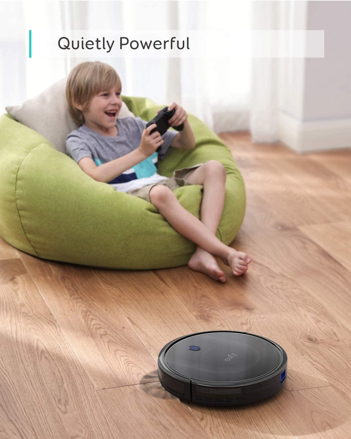 eufy C10 Robot Vacuum Self Emptying, 8 Weeks Hands Free, Advanced Smart Mapping with LiDAR Navigation, 2.85-Inch Slim Design, Powerful Suction, Edge Expansion Brush for Pet Hair, Carpet Detection