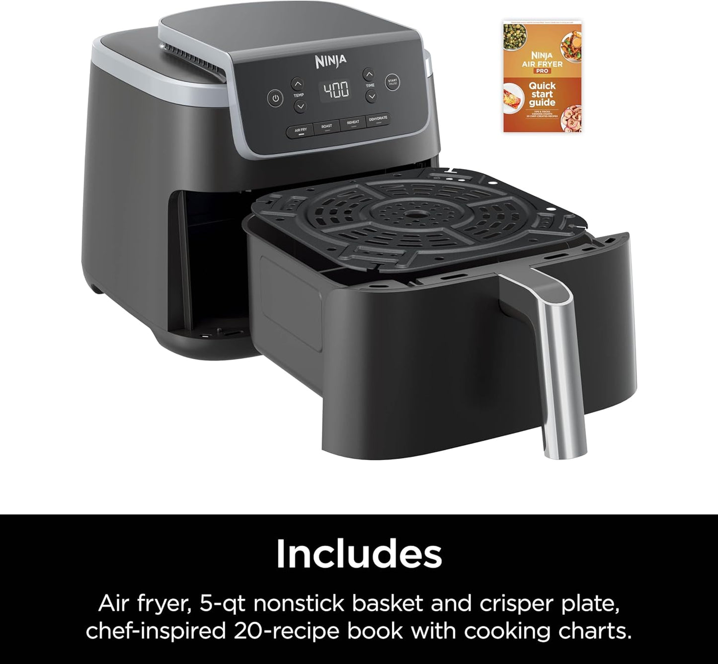 Ninja | Air Fryer | 6.5 QT Pro XL Capacity fits 9lbs