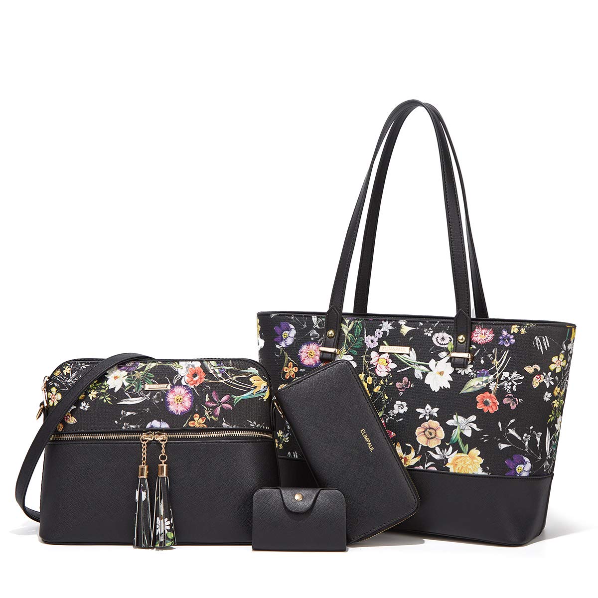 Women Fashion Synthetic Leather Handbags Set 4pcs