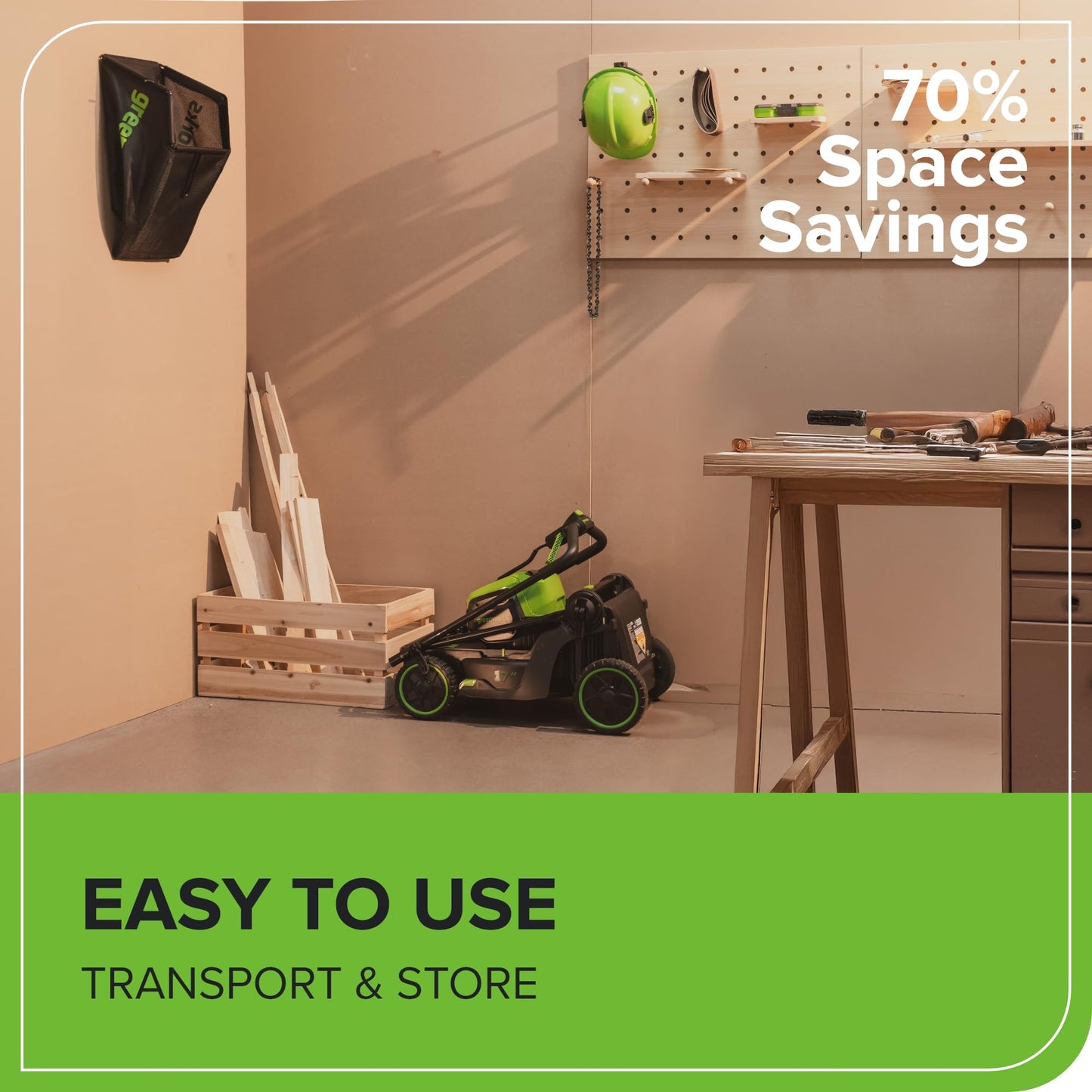 Greenworks 60V 17" Brushless Cordless Push Lawn Mower, 2-in-1 Mulching/Bagging