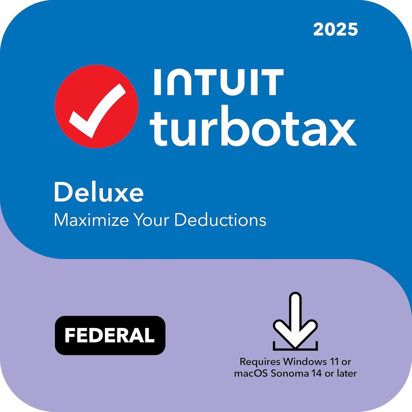 TurboTax Desktop Deluxe 2025, Federal & State Tax Return [Download] [PC/Mac Online Code]
