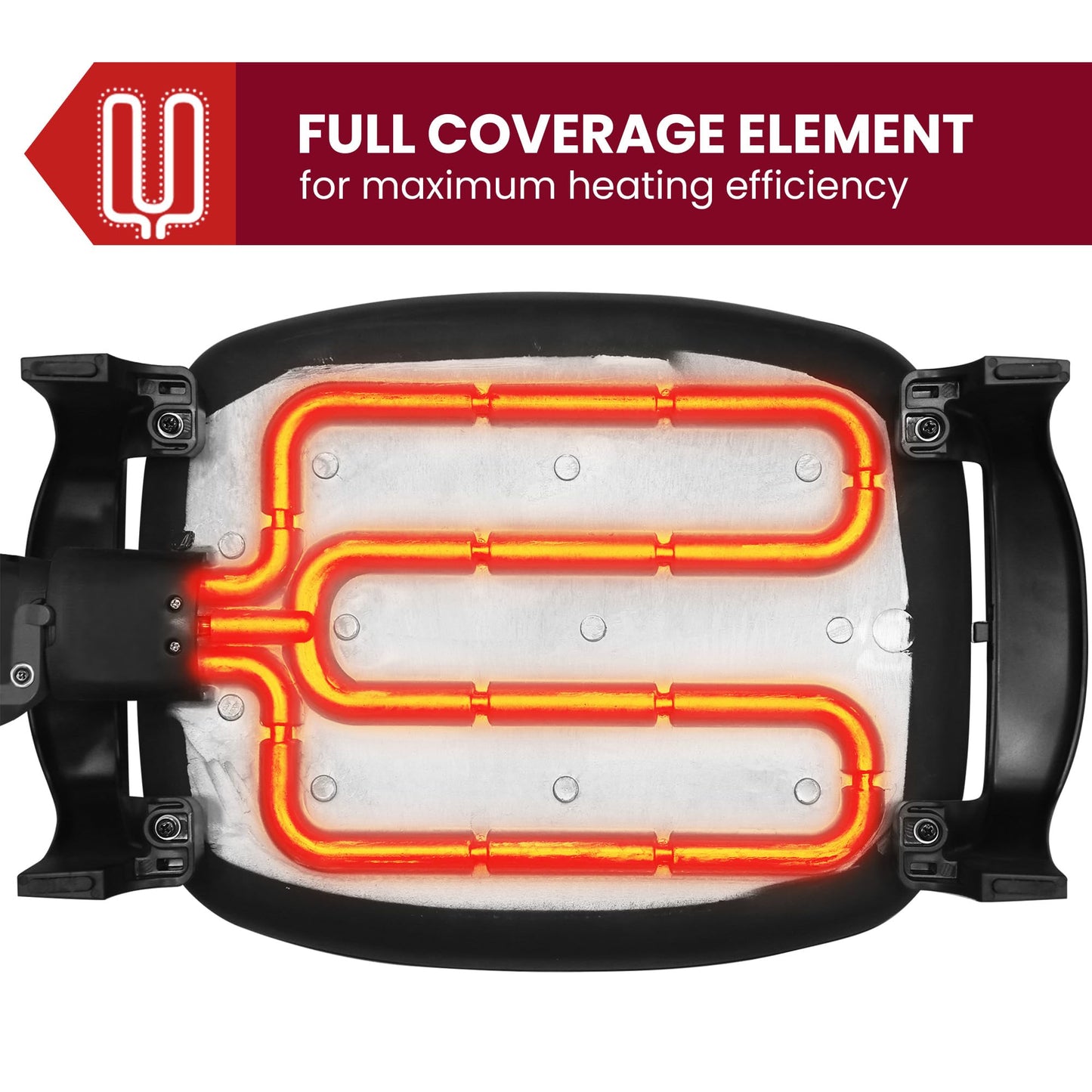 Elite Gourmet EG-6203# Extra Deep 16"x13"x3.2" (10.5Qt.) Scratch Resistant, Easy Pour Spout Dishwasher Safe, Non-stick Electric Skillet with Glass Vented Lid, Adjustable Temperature, Black