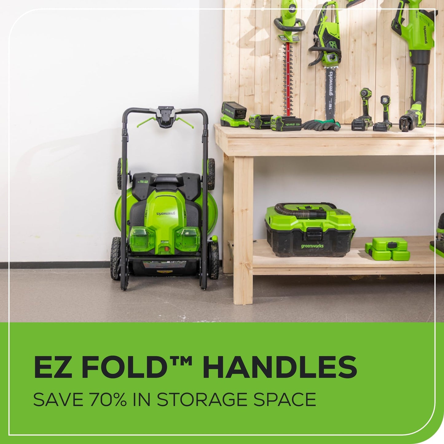 Greenworks 40V 16" Cordless Lawn Mower with 4.0Ah Battery & Charger