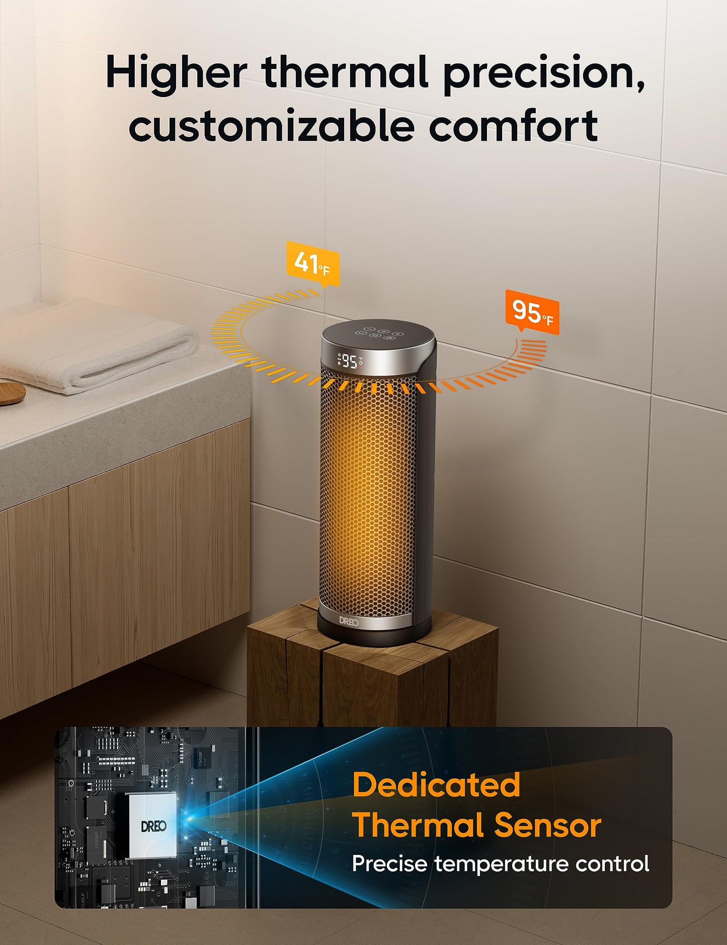 Dreo Space Heater, 1500W Electric Heaters for Indoor Use