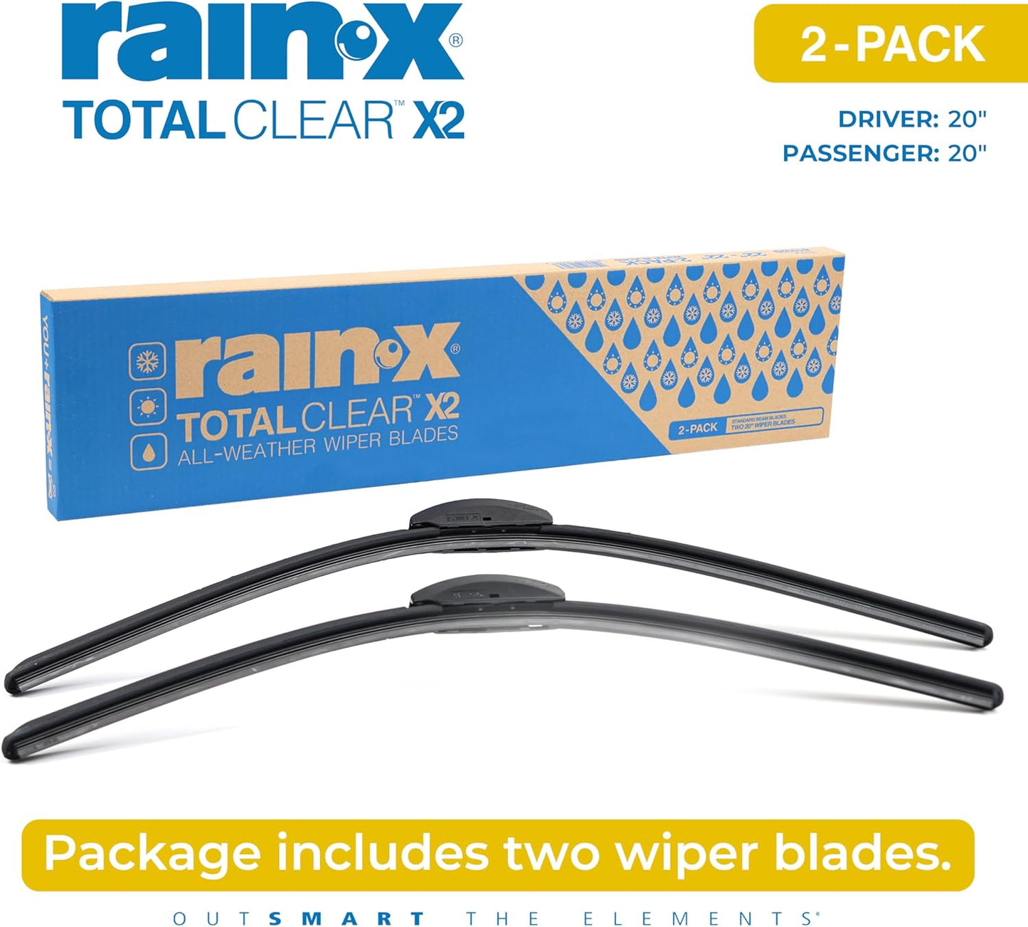 Rain-X 810322 Repellency Water Repellent Wiper Blades