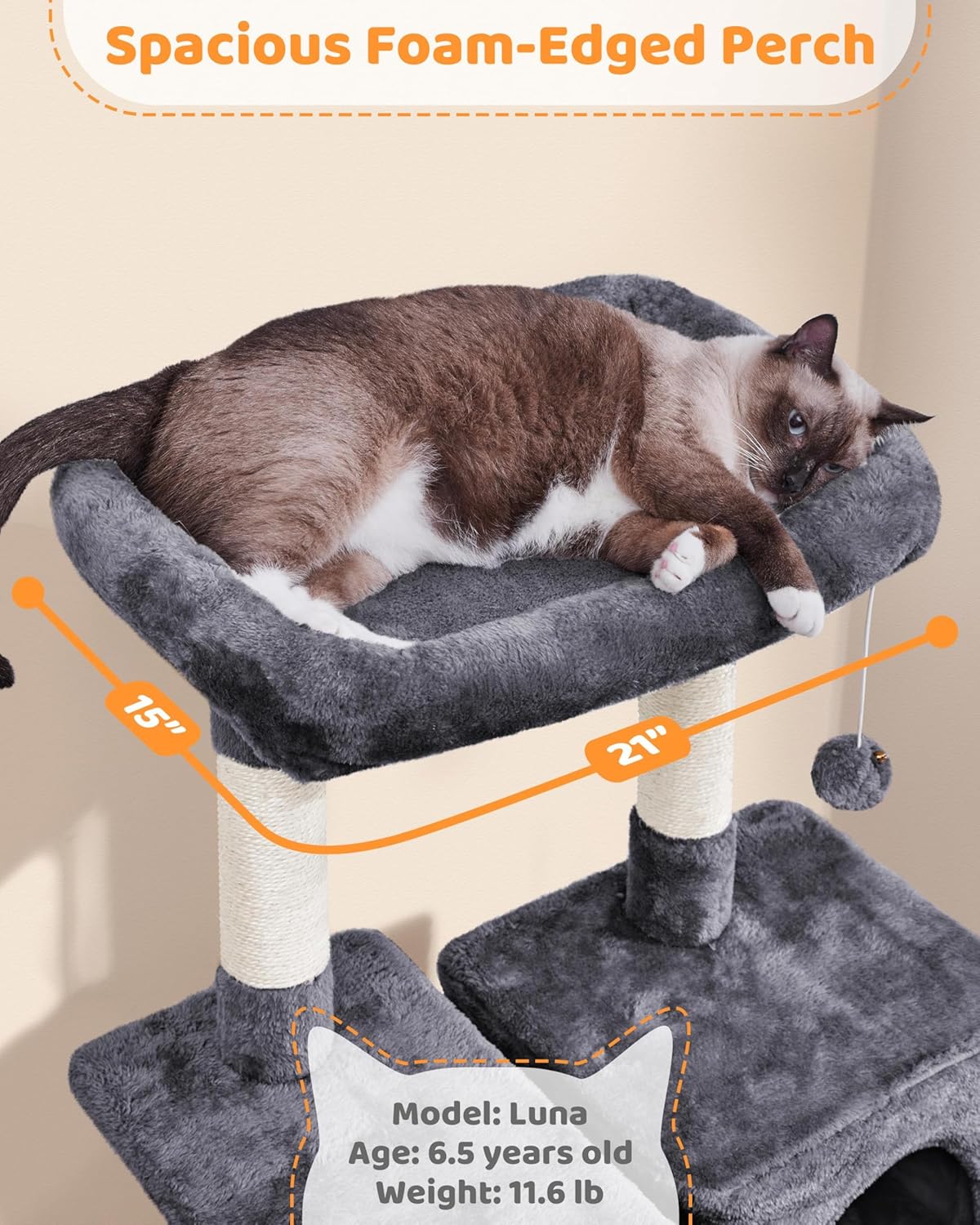 Yaheetech Large Multi-Level Cat Tree, 63 Inches Tall