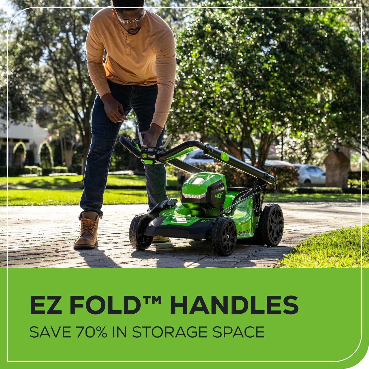 Greenworks 40V 16" Cordless Lawn Mower with 4.0Ah Battery & Charger