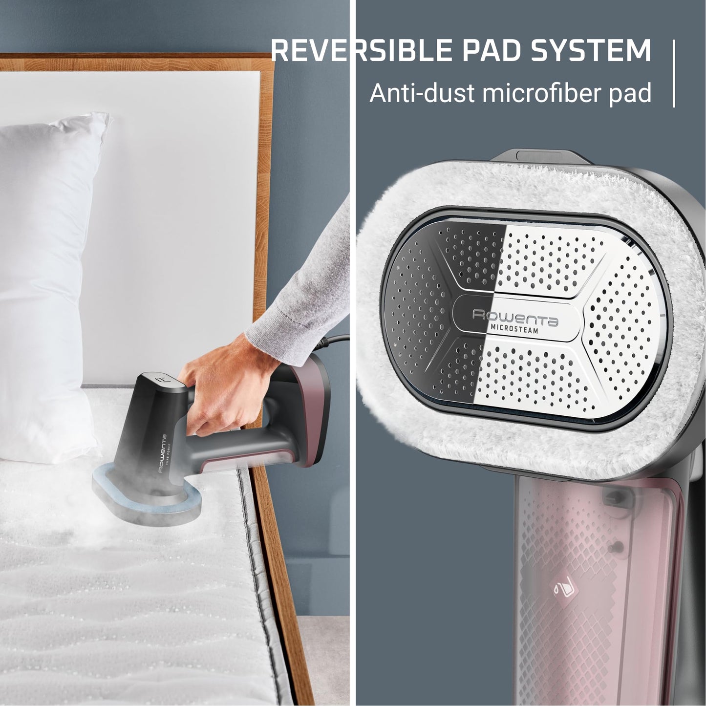 Rowenta Handheld Steamer for Clothes, Pure Force 2in1 Steamer & Iron