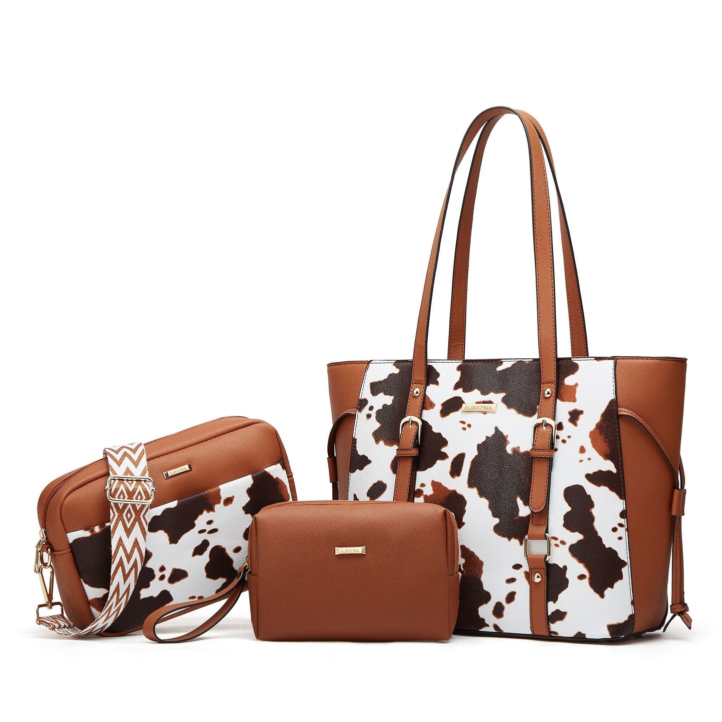 Women Fashion Synthetic Leather Handbags Set 4pcs