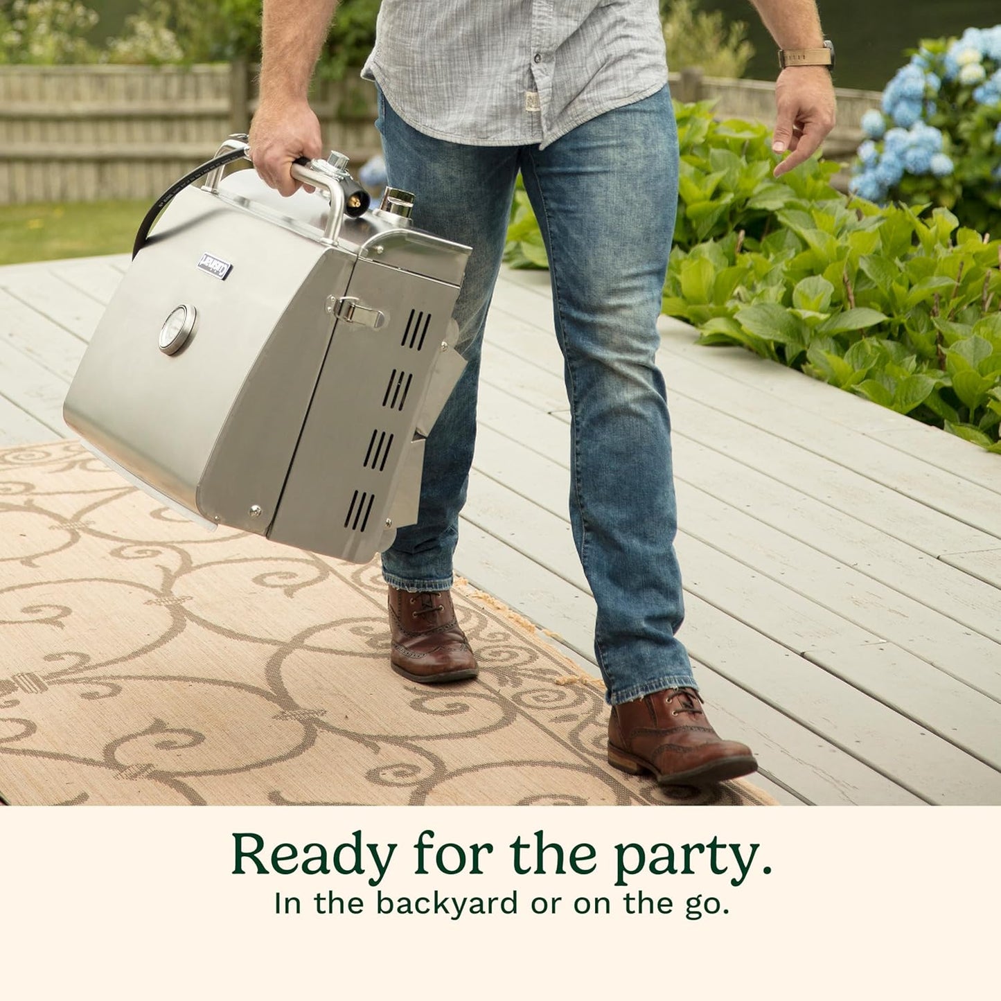 Cuisinart Chef's Style Tabletop Portable Propane Gas Grill, 20,000 BTU