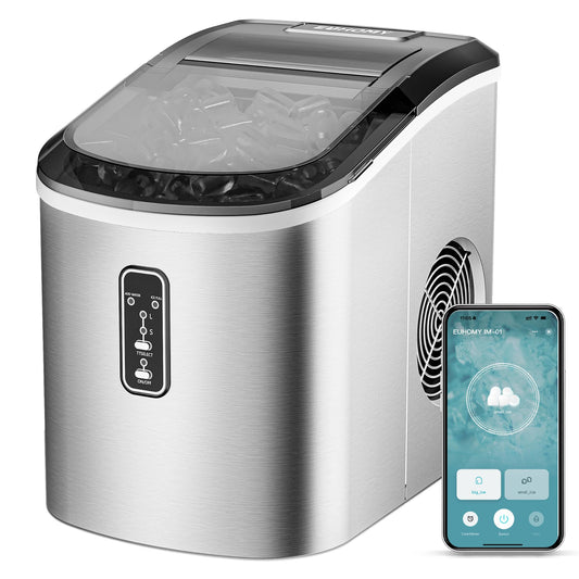 EUHOMY Nugget Ice Maker Countertop with Handle