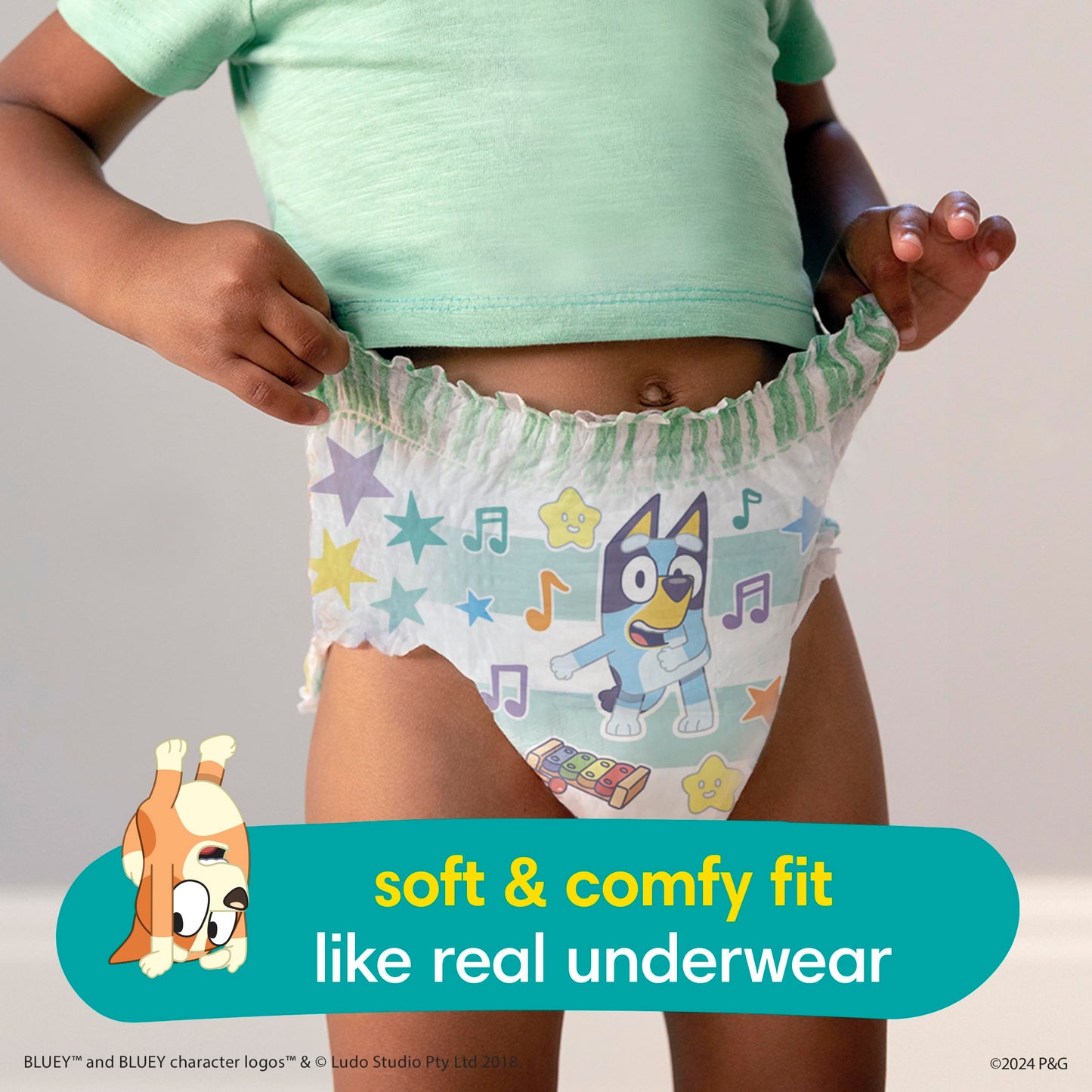 Pampers Training Pants - Easy Ups Boys & Girls Bluey - Size 3T-4T, 124 Count