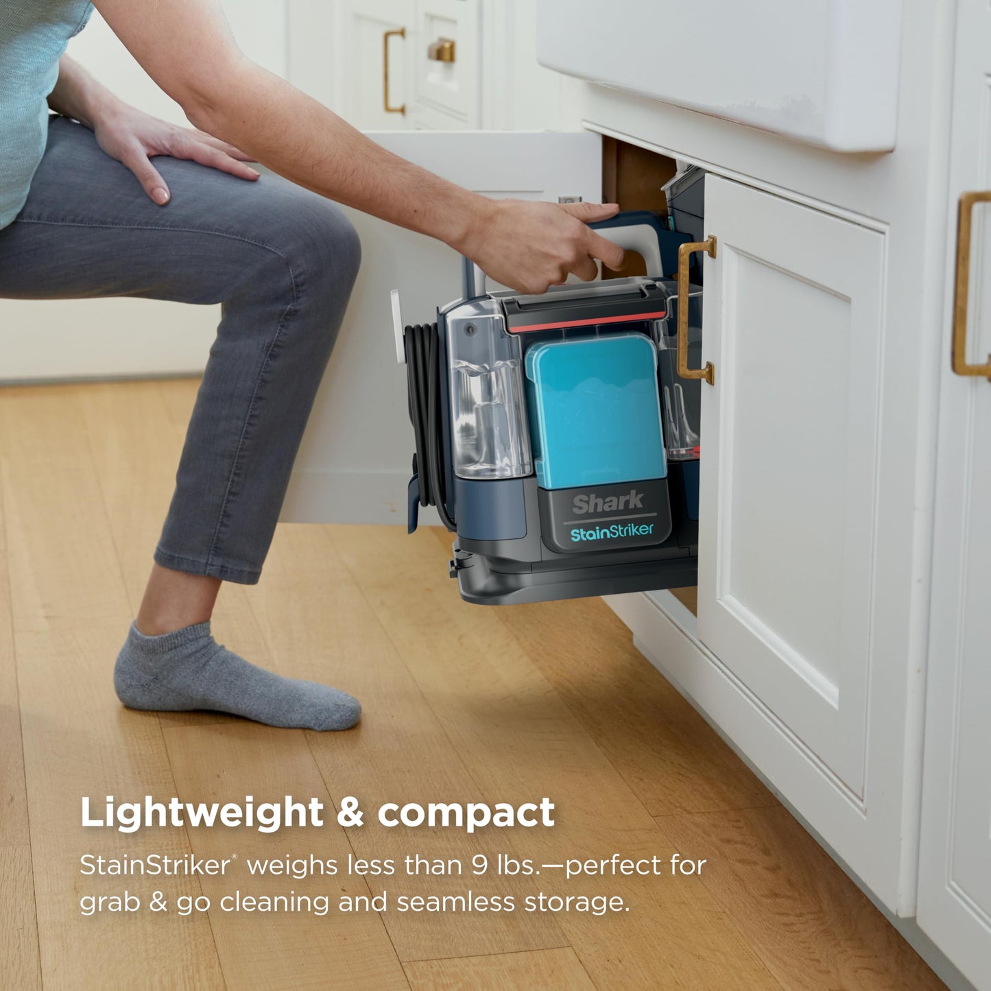 Shark StainStriker Portable Carpet, Upholstery & Area Rug Cleaner with Pet Mess Tool, Stain & Odor Remover, Perfect for Car Interiors, Includes 3 Cleaning Tools & Cleaning Solution, White, PX201