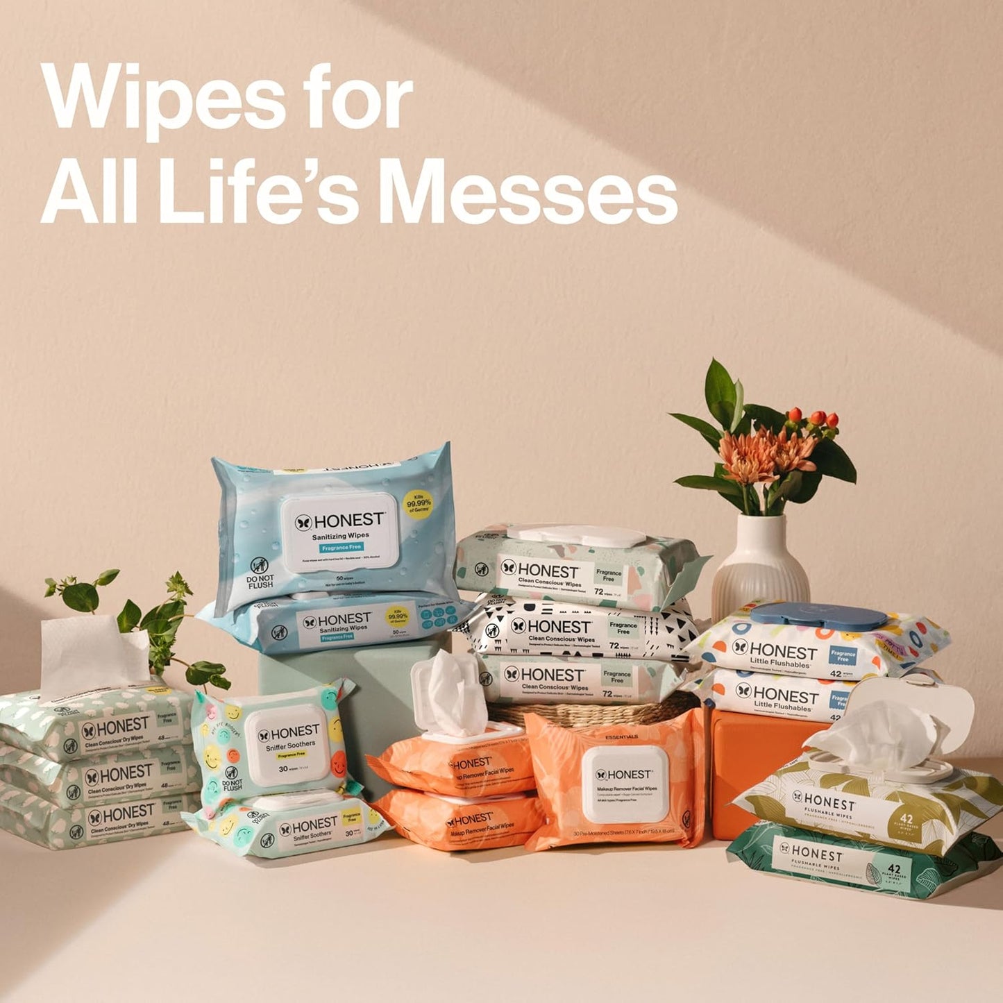 The Honest Company Clean Conscious Multi-Use Wipes, Unscented Hypoallergenic Baby Wipes
