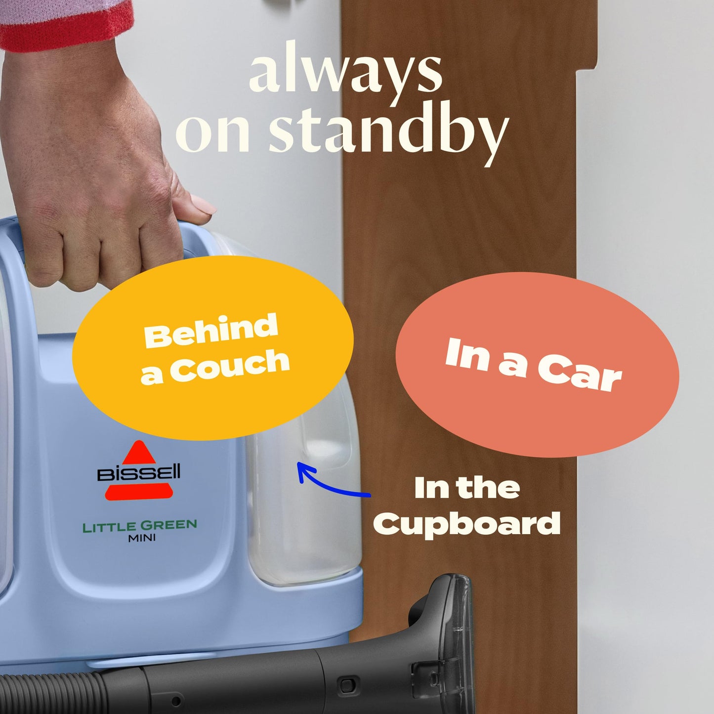 BISSELL Little Green Mini Portable Carpet and Upholstery Deep Cleaner, Car/Auto Detailer, with HydroRinse Self-Cleaning Tool and 4" Tough Stain Tool, Tea Green, 4075