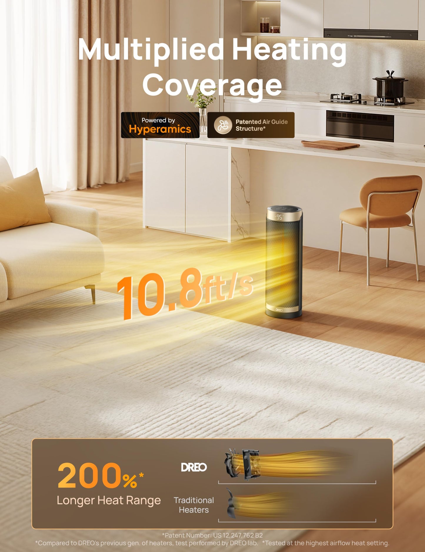 Dreo Space Heater, 1500W Electric Heaters for Indoor Use