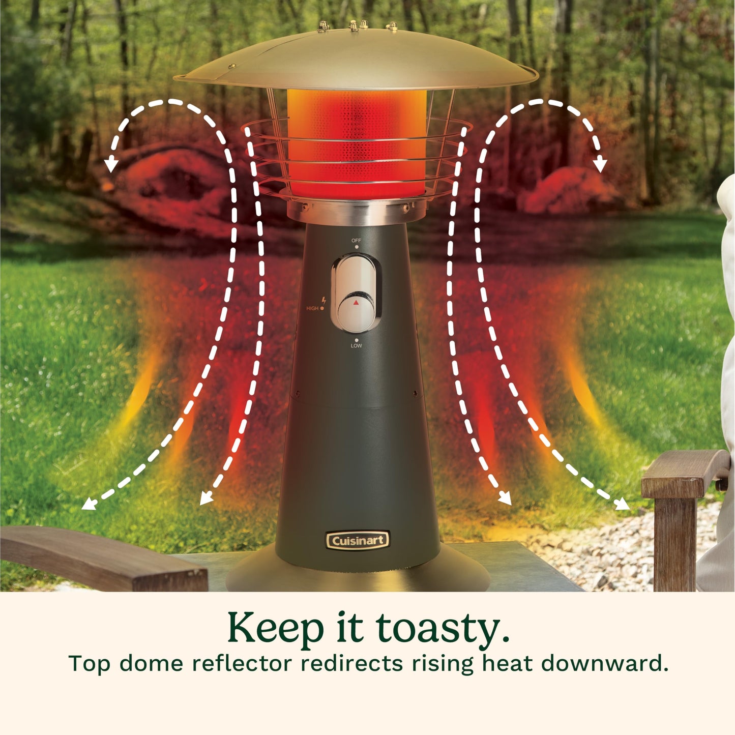 Cuisinart Portable Tabletop Patio Heater, 11,000 BTU Outdoor Propane Heater