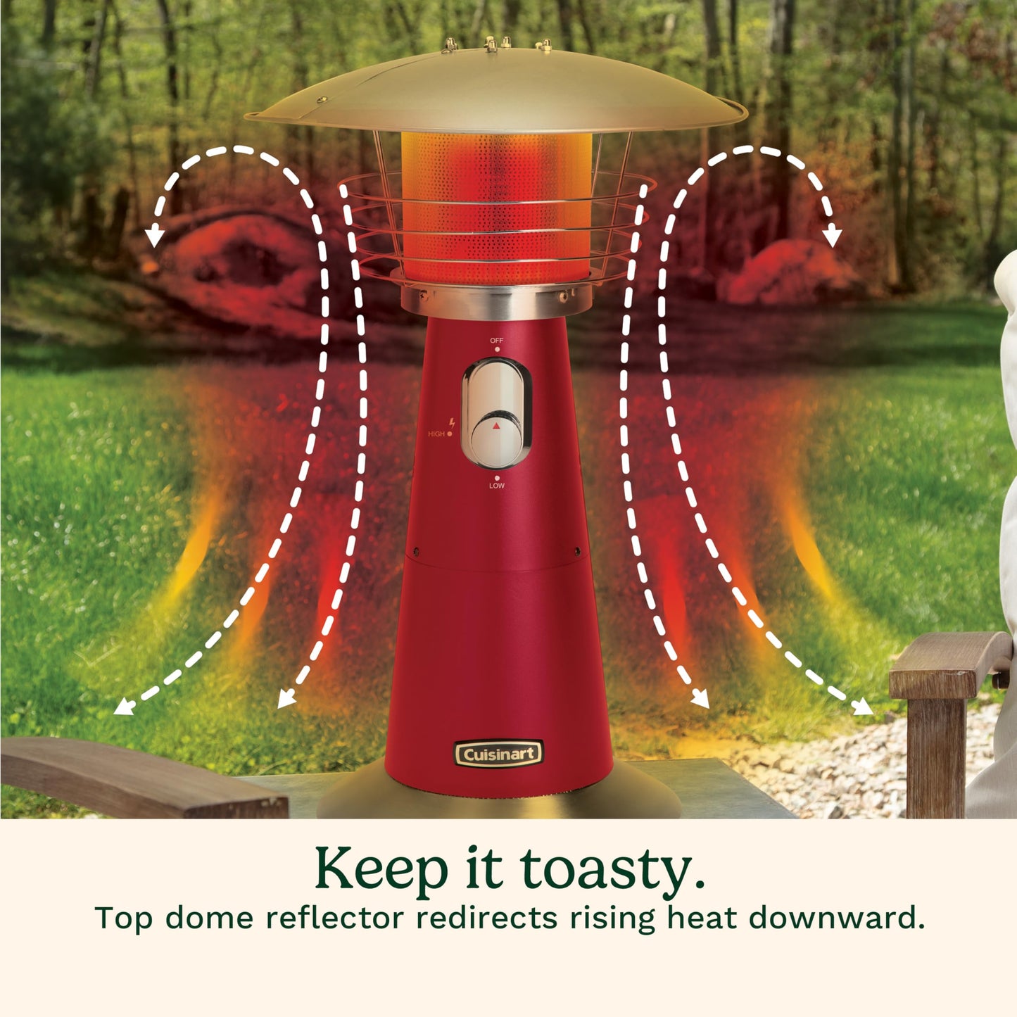 Cuisinart Portable Tabletop Patio Heater, 11,000 BTU Outdoor Propane Heater