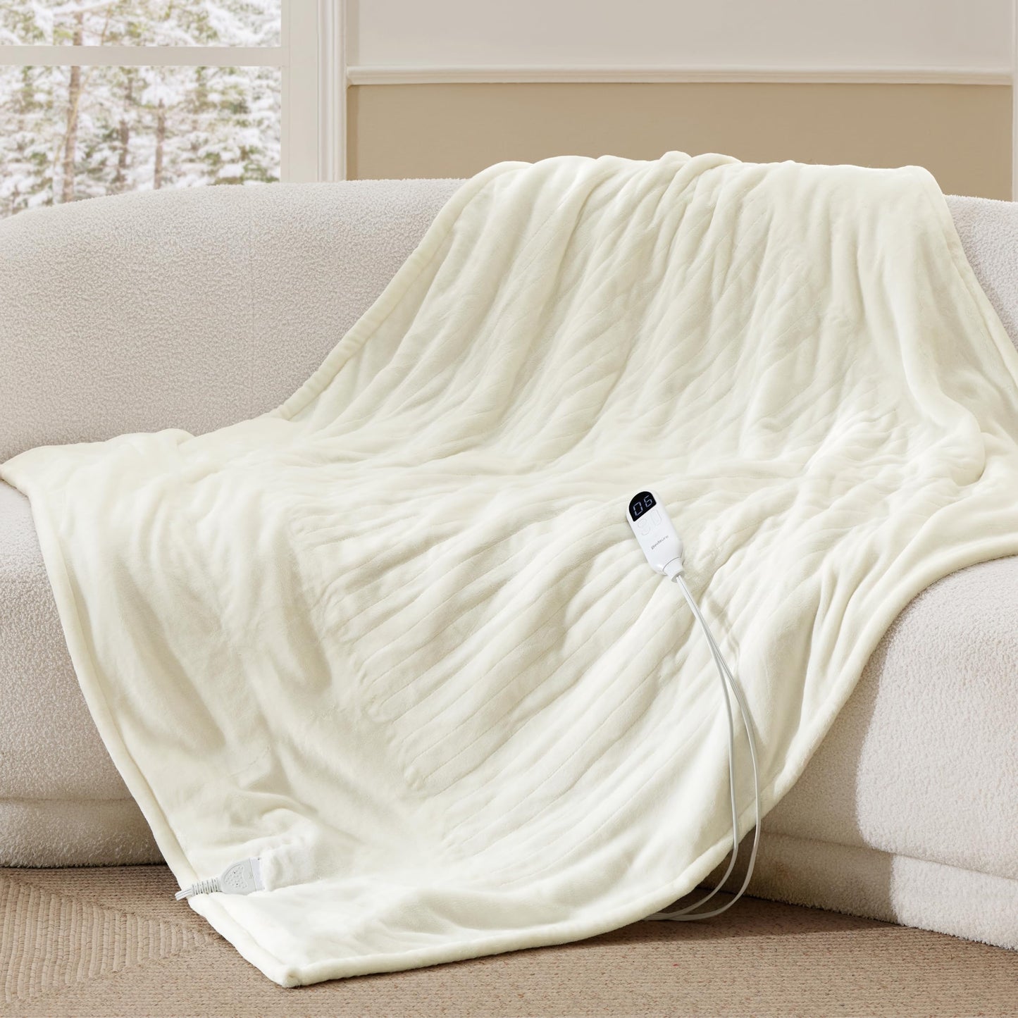 Bedsure Heated Blanket Throw Blanket