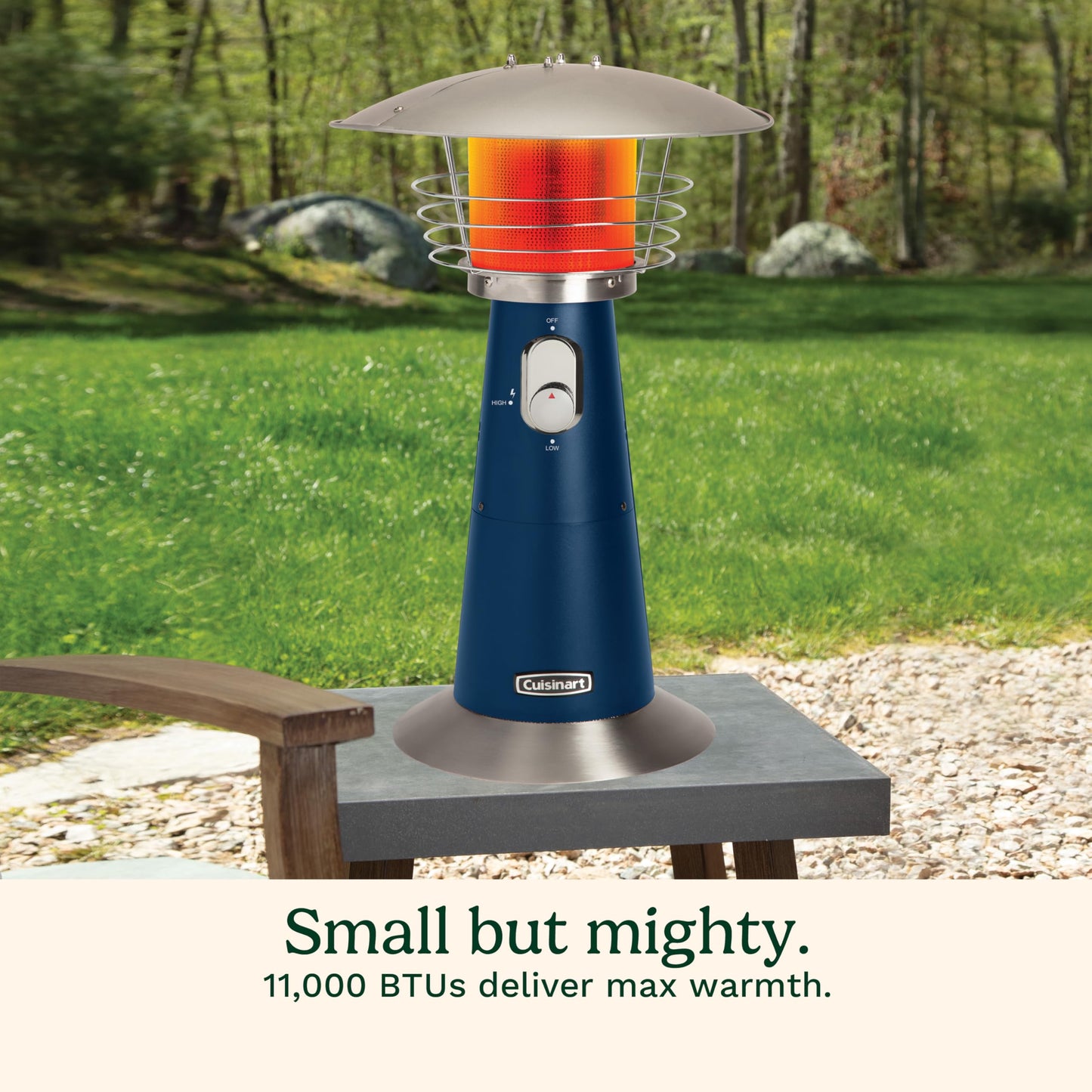 Cuisinart Portable Tabletop Patio Heater, 11,000 BTU Outdoor Propane Heater