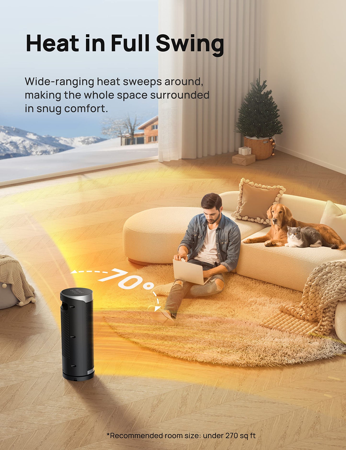 Dreo Space Heater, 1500W Electric Heaters for Indoor Use