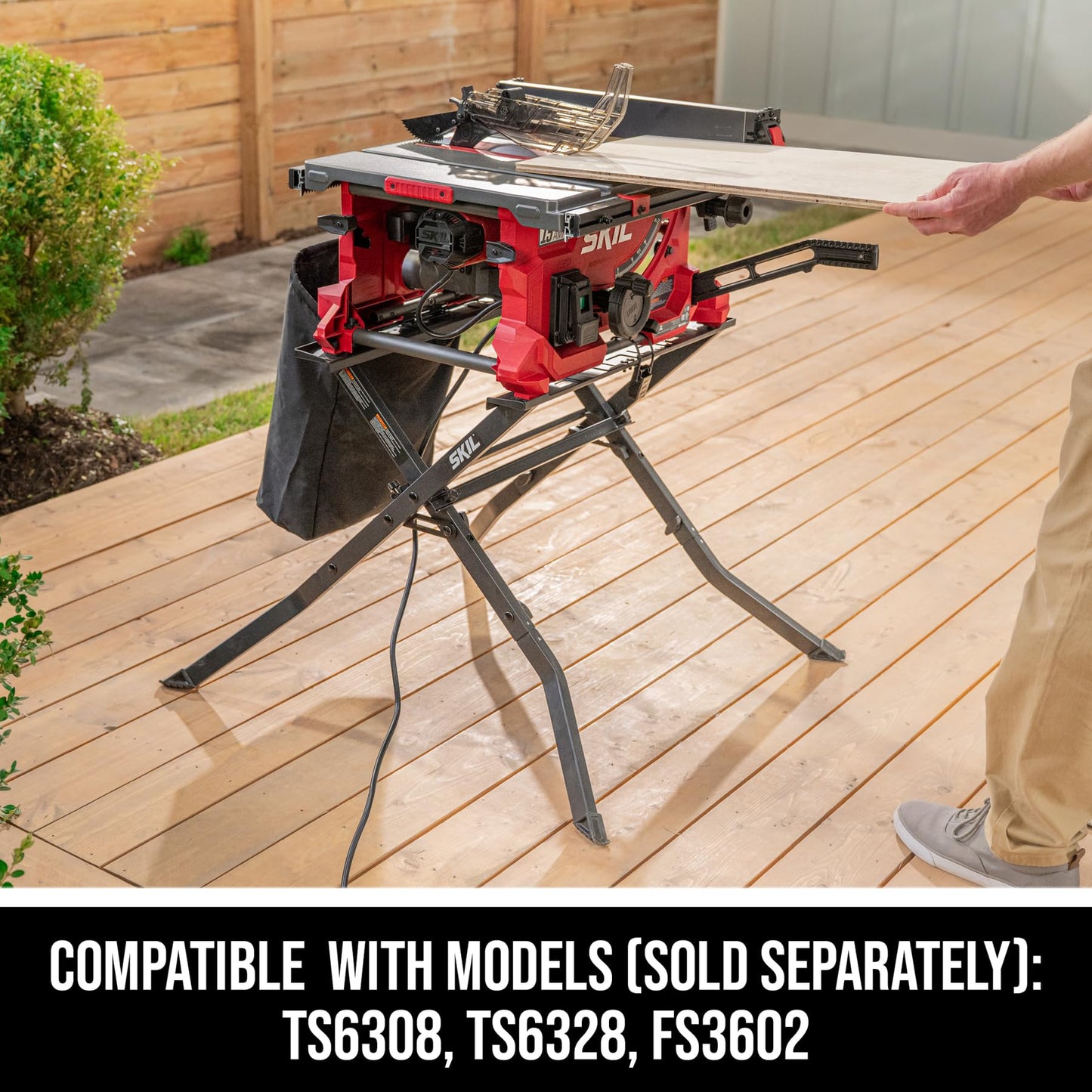 SKIL 15 Amp 10 Inch Portable Jobsite Table Saw with Folding Stand- TS6307-00