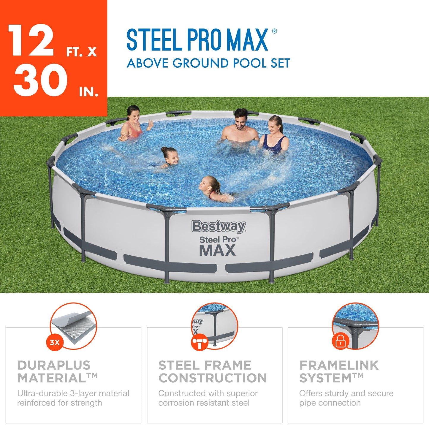 Bestway Steel Pro MAX 10 Foot x 30 Inch