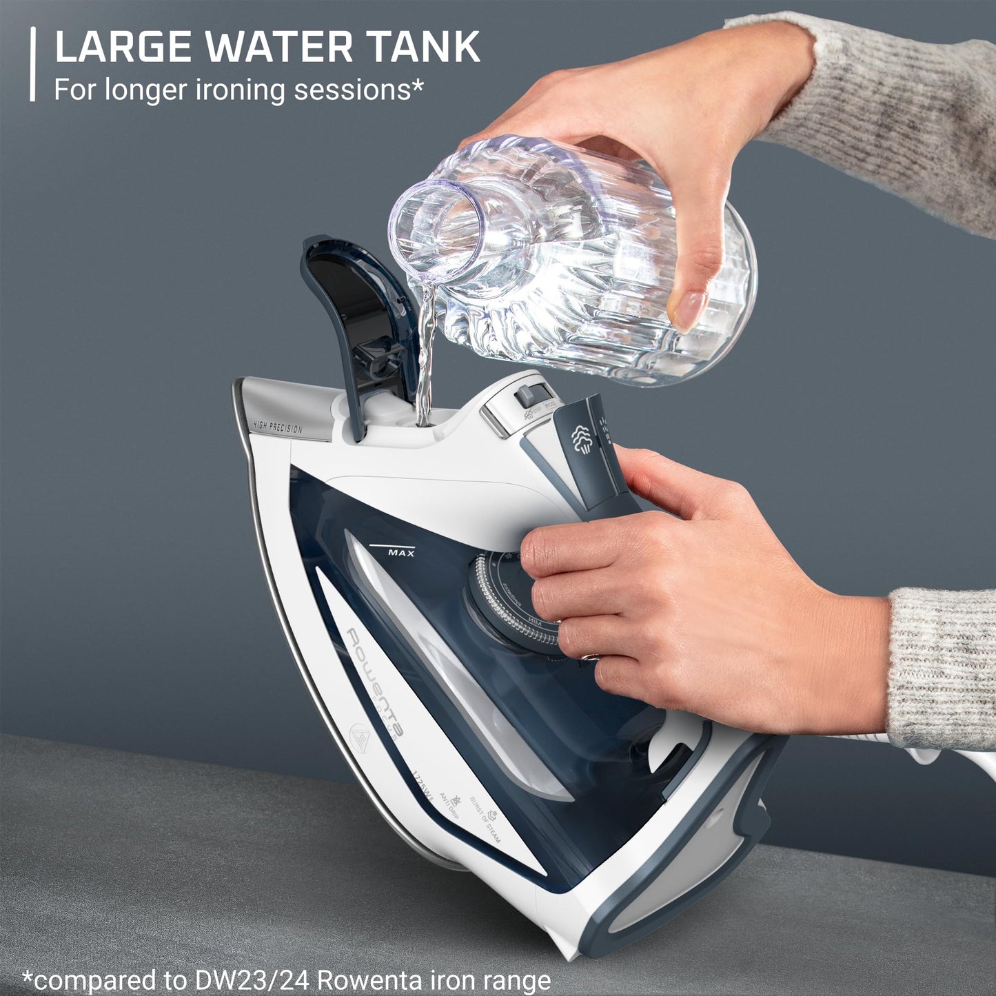 Rowenta Iron Steamer for Clothes, Focus Stainless Steel Soleplate