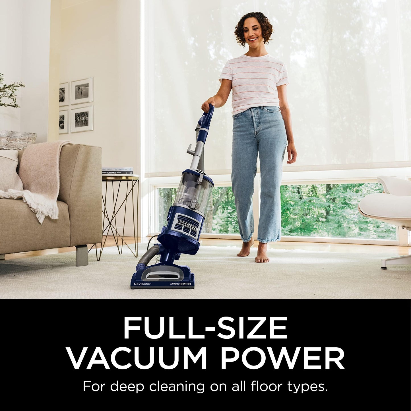 Shark Upright Vacuum, Navigator Lift-Away Deluxe with Large Dust Cup Capacity