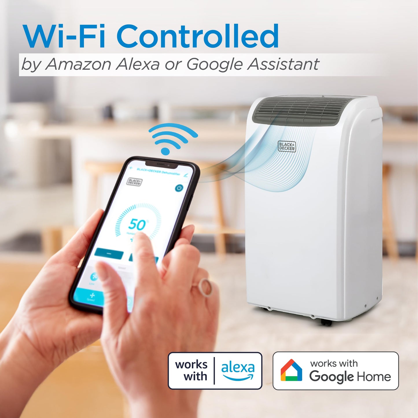 BLACK+DECKER Portable Air Conditioner, 8,000 BTU Rooms up to 400 Sq. Ft