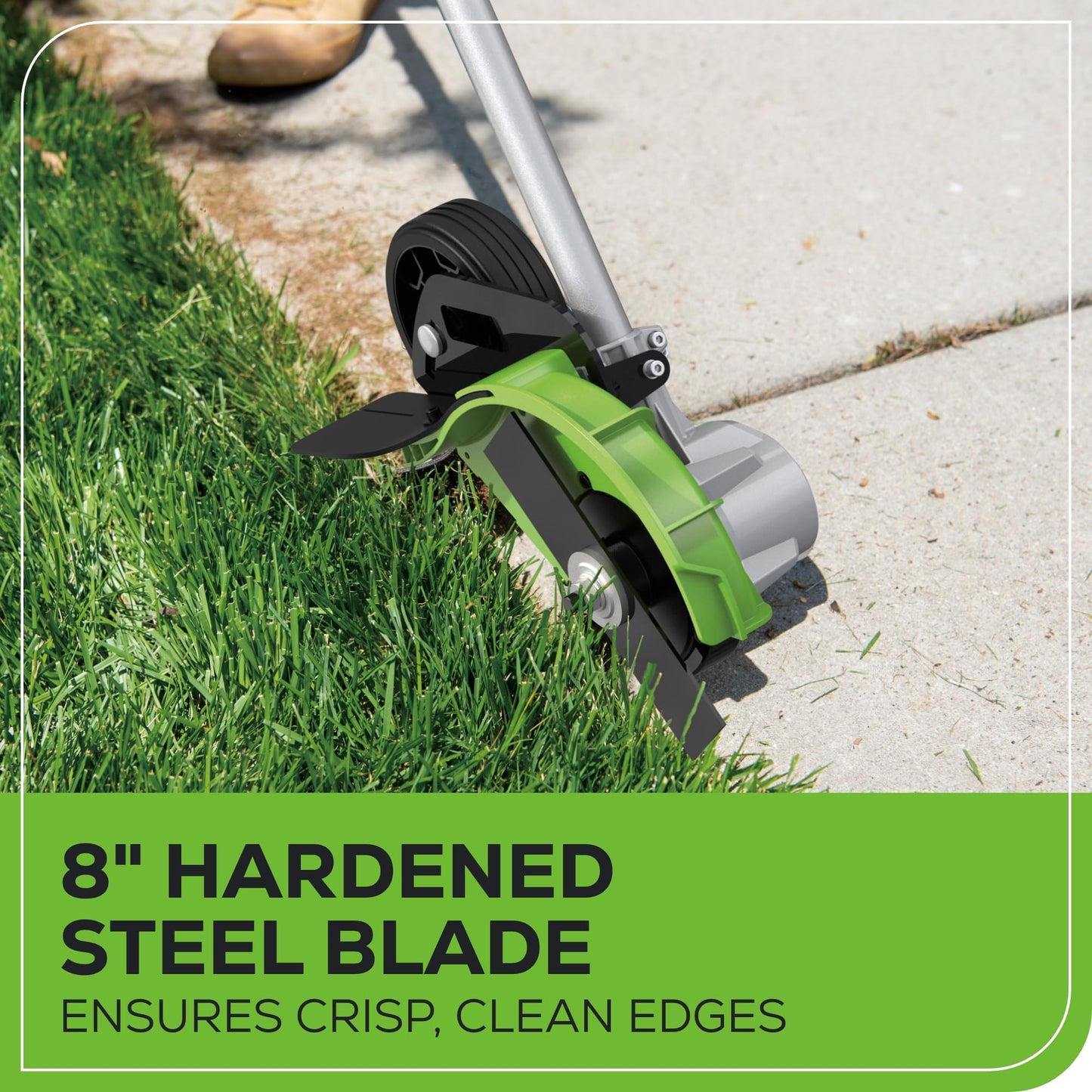 Greenworks 80V All-Terrain Brushless Edger, 8" Steel Blade, 2.25" Pro