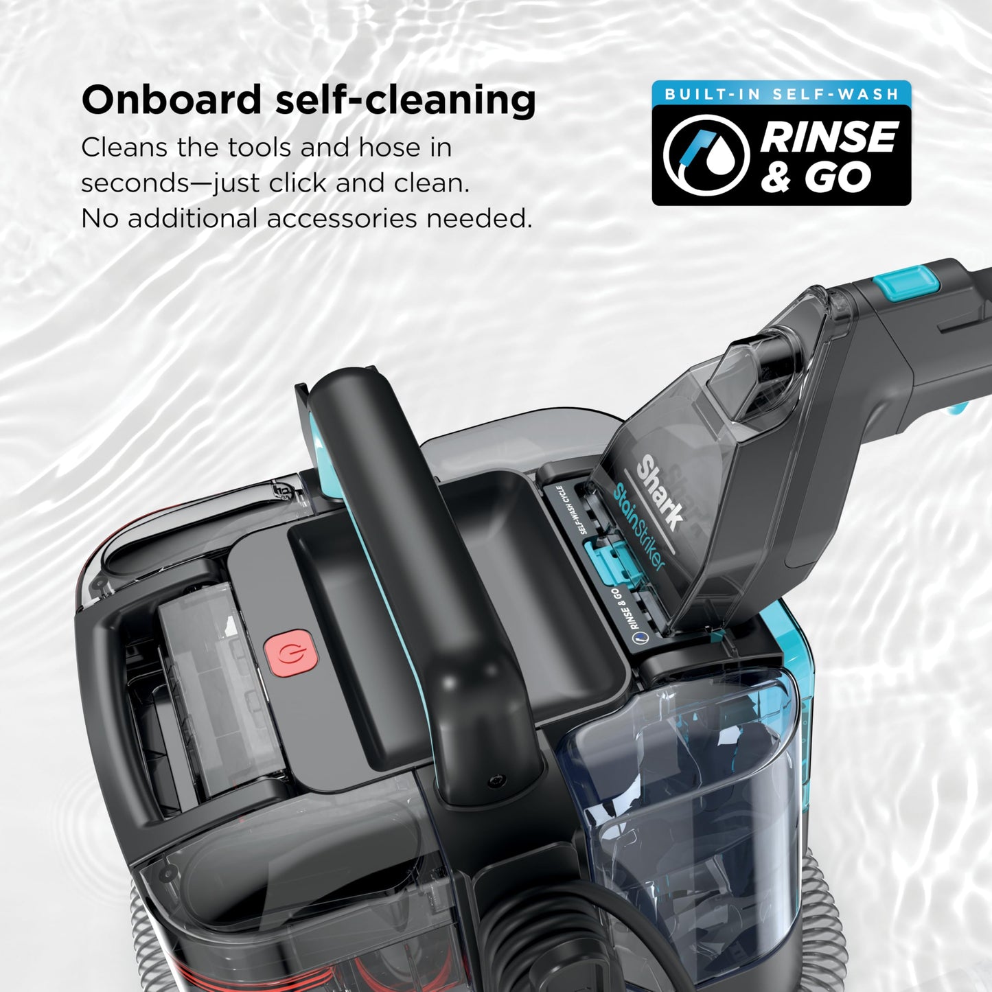 Shark StainStriker Portable Carpet, Upholstery & Area Rug Cleaner with Pet Mess Tool, Stain & Odor Remover, Perfect for Car Interiors, Includes 3 Cleaning Tools & Cleaning Solution, White, PX201